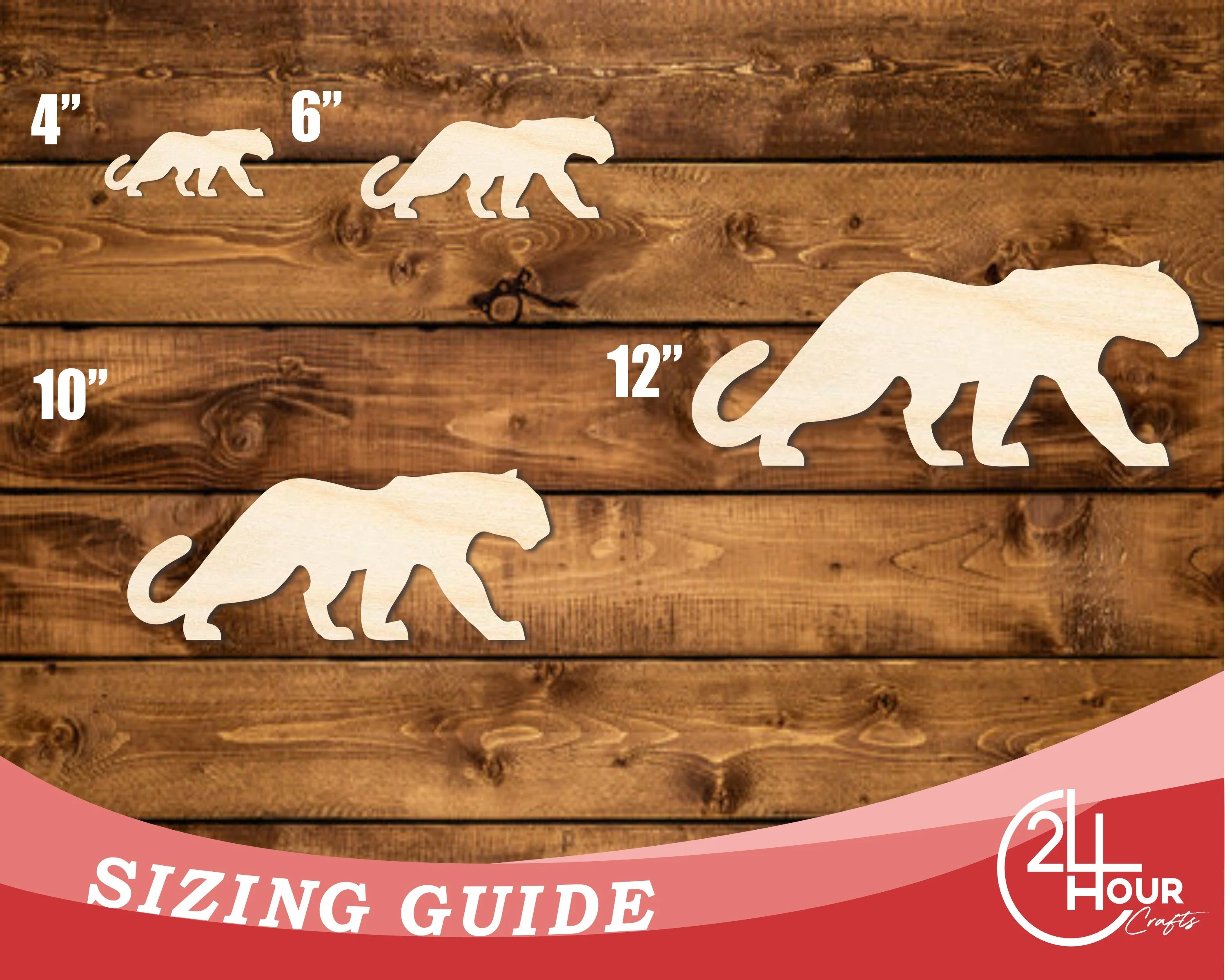 Unfinished Wood Panther Mascot Shape | DIY Craft Cutout | up to 46" DIY - Image 3
