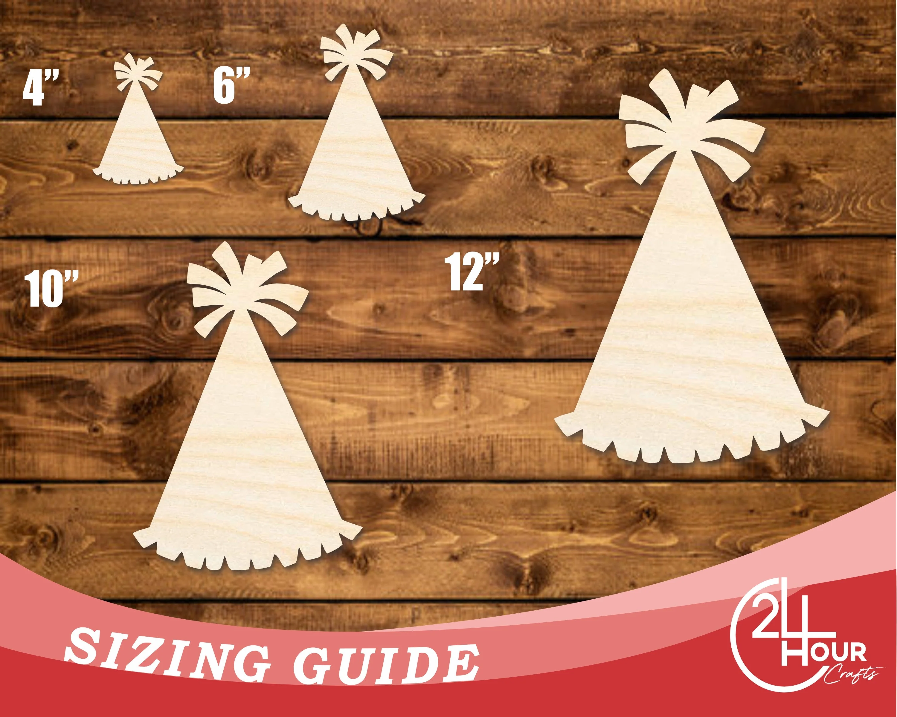 Unfinished Wood Party Hat Shape | DIY Craft Cutout | up to 46" DIY - Image 3