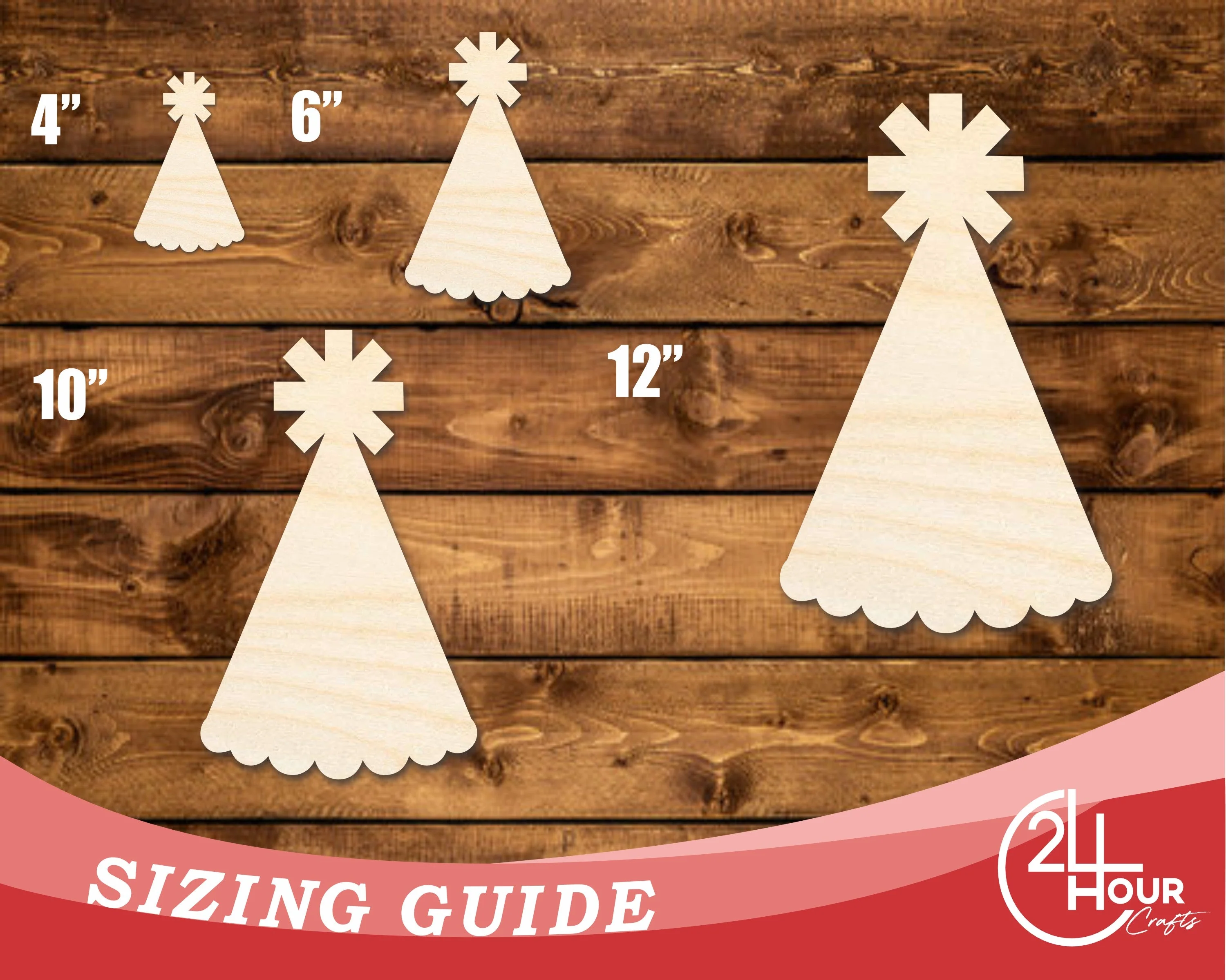Unfinished Wood Party Hat Shape | DIY Craft Cutout | up to 46" DIY - Image 3