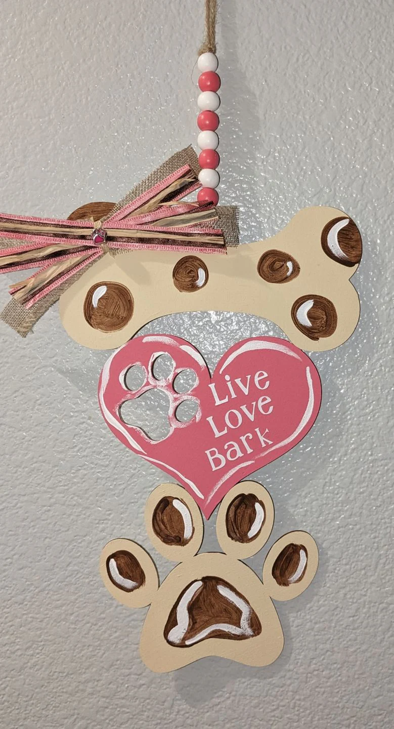 Unfinished Wood Pawprint Heart Shape | Valentine's Day | Pet | DIY Craft Cutout | Up to 46" - Image 6