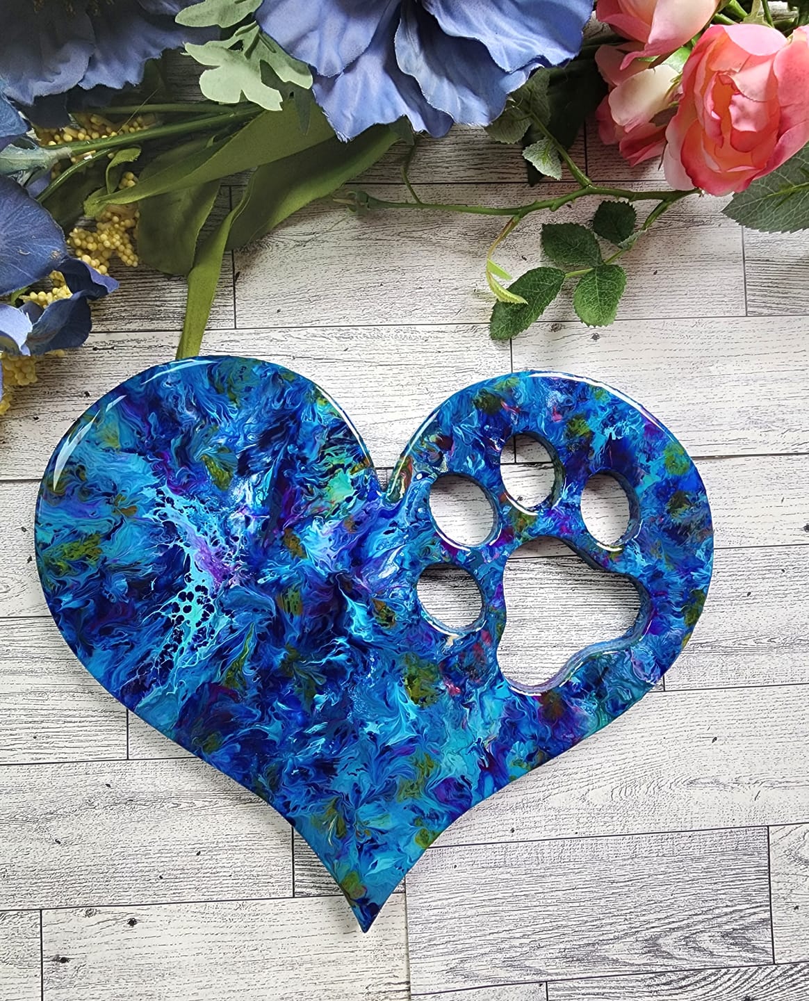 Unfinished Wood Pawprint Heart Shape | Valentine's Day | Pet | DIY Craft Cutout | Up to 46" - Image 9