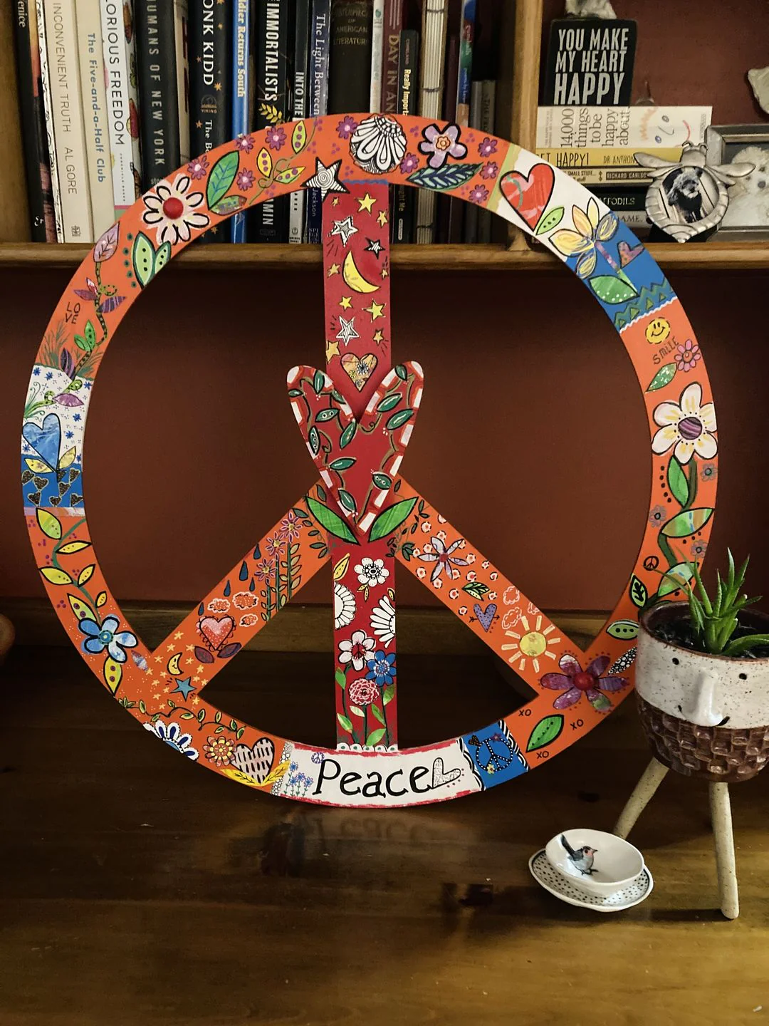 Unfinished Wood Peace Sign Symbol Shape - Craft - up to 46" DIY - Image 6