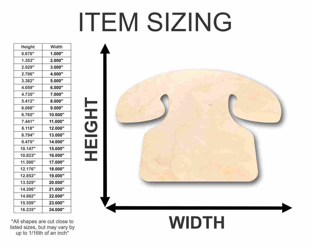 Unfinished Wood Phone Shape - Craft - up to 46" DIY - Image 2