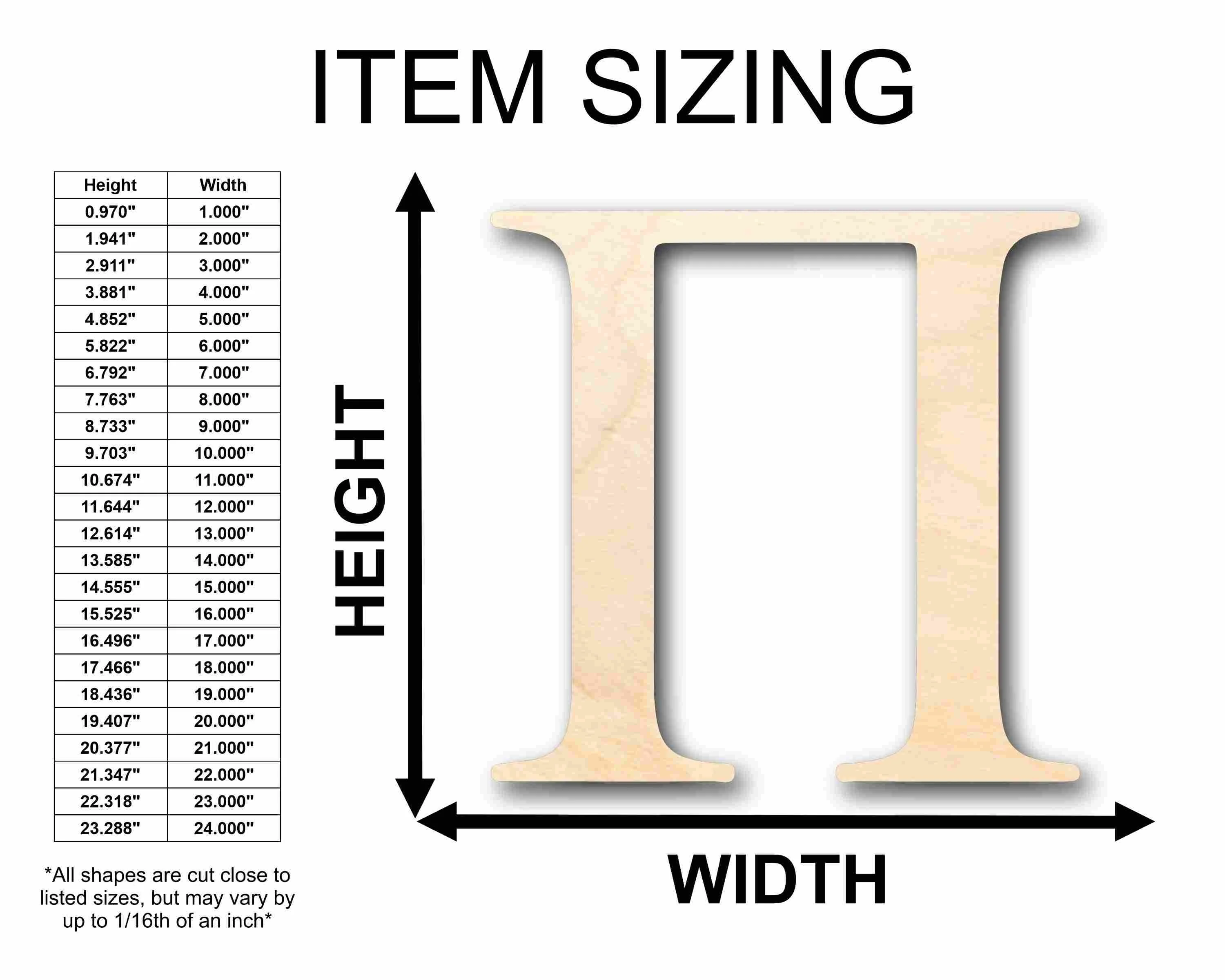 Unfinished Wood Pi Silhouette - Craft- up to 46" DIY - Image 2