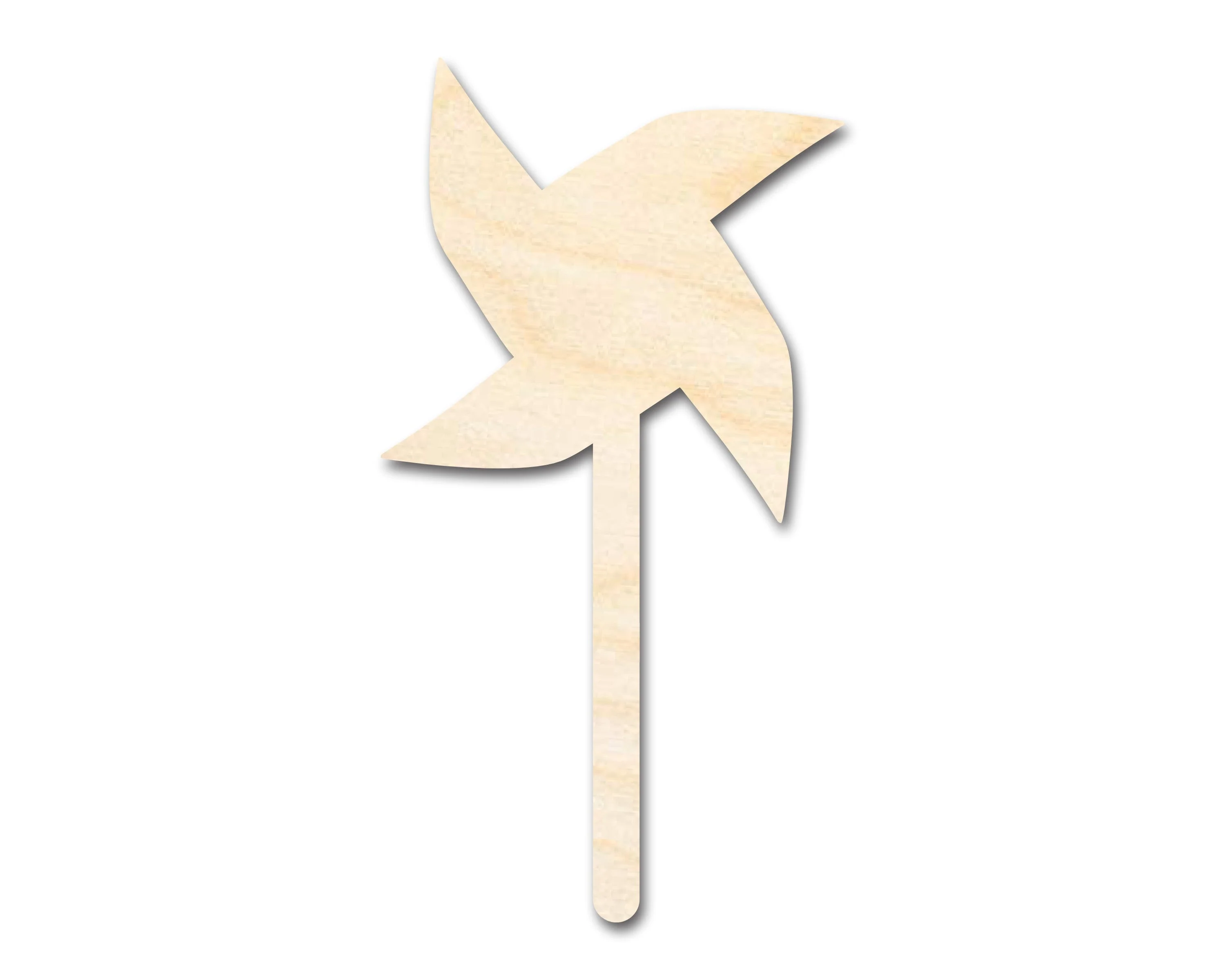 Unfinished Wood Pinwheel Shape | DIY Craft Cutout | up to 46" DIY