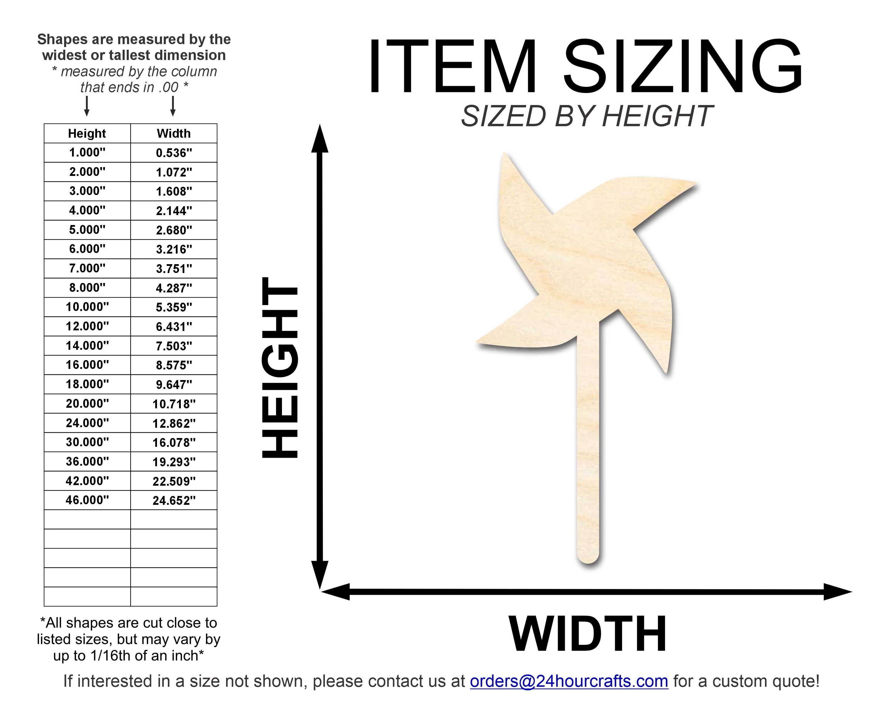 Unfinished Wood Pinwheel Shape | DIY Craft Cutout | up to 46" DIY - Image 2