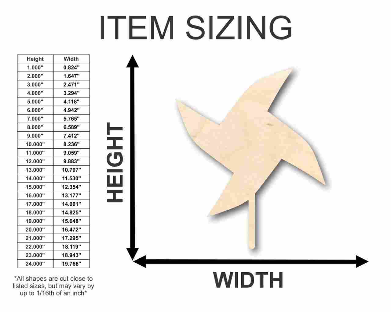 Unfinished Wood Pinwheel Shape - Yard Decor - Craft - up to 46" DIY - Image 2