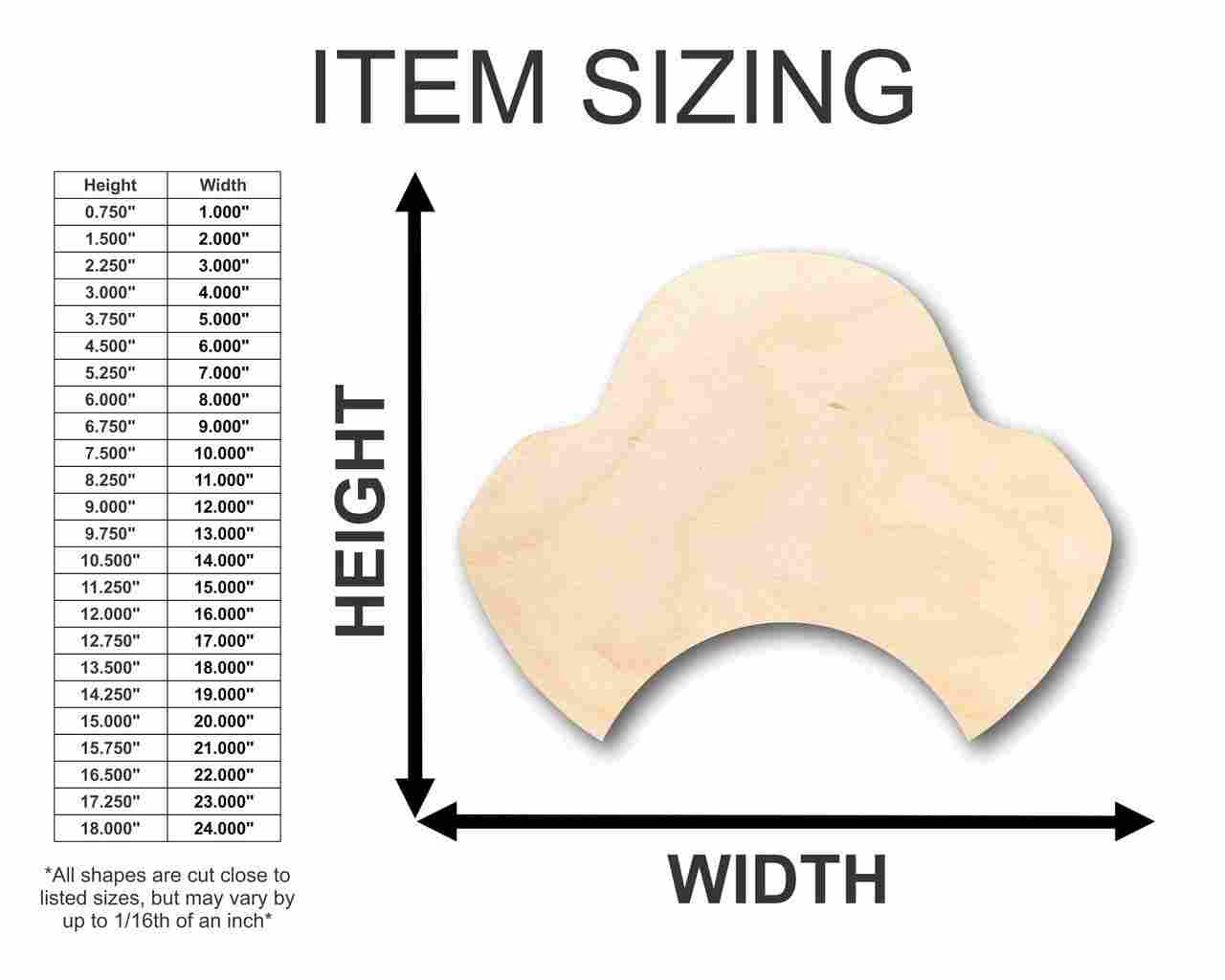 Unfinished Wood Pirate Hat Shape - Pirates - Craft - up to 46" DIY - Image 2
