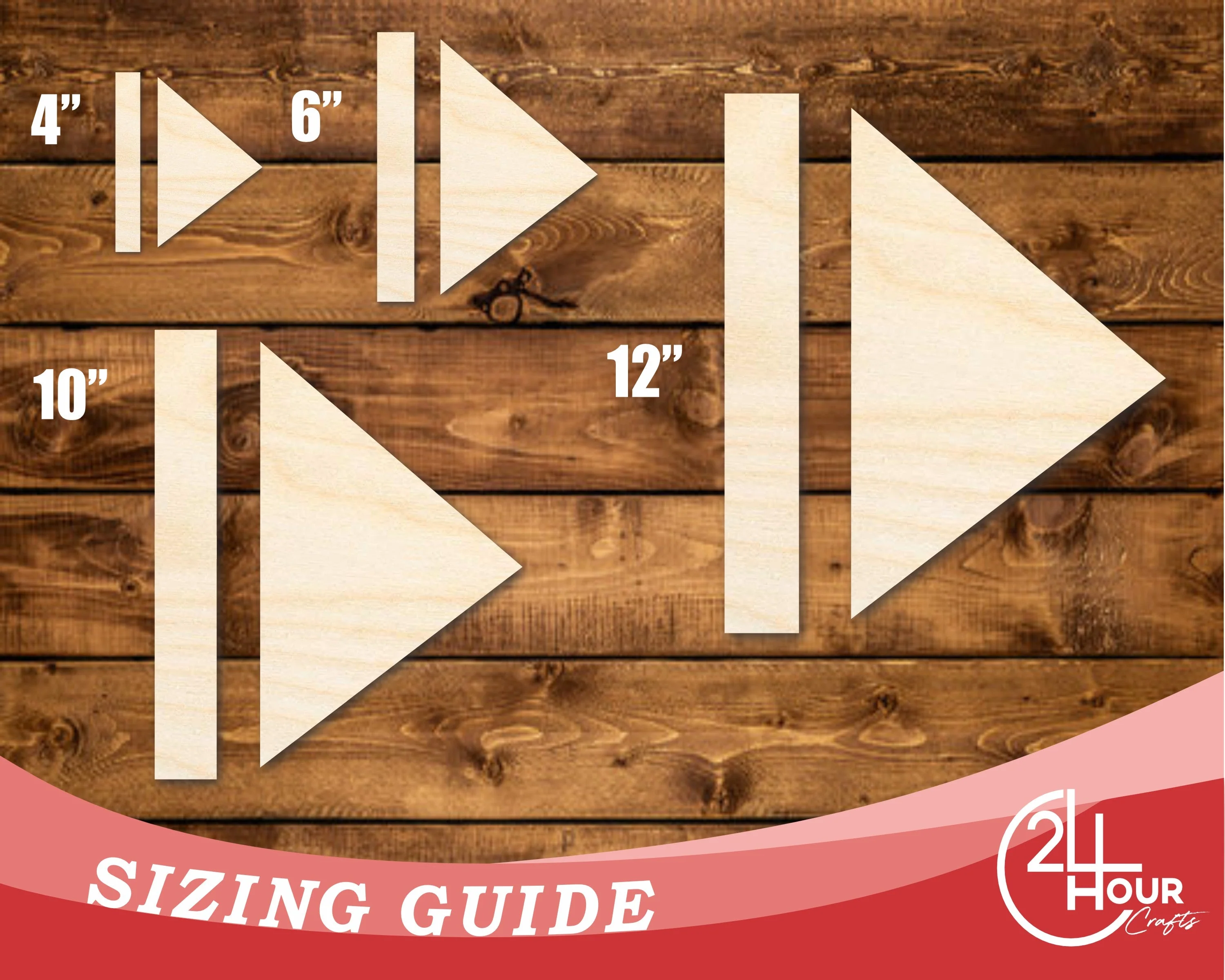 Unfinished Wood Play Pause Shape | DIY Craft Cutout | up to 46" DIY - Image 3