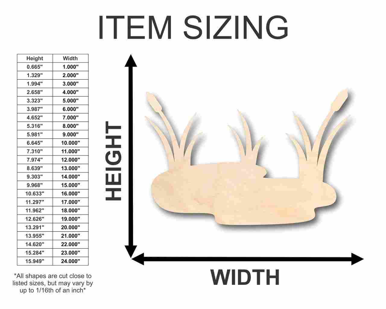 Unfinished Wood Pond Shape - Nature - Craft - up to 46" DIY - Image 2