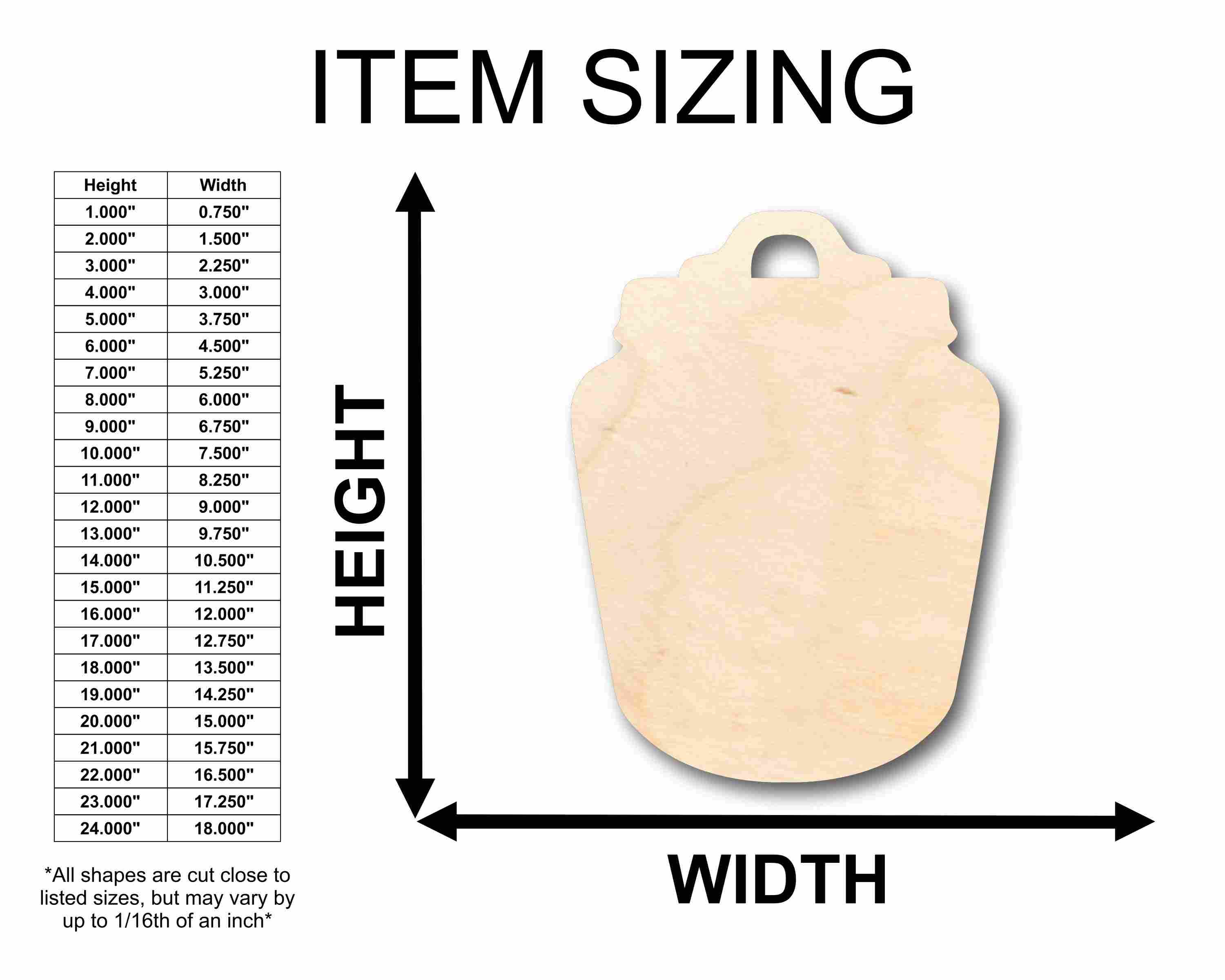Unfinished Wood Pot Silhouette - Craft- up to 46" DIY - Image 2