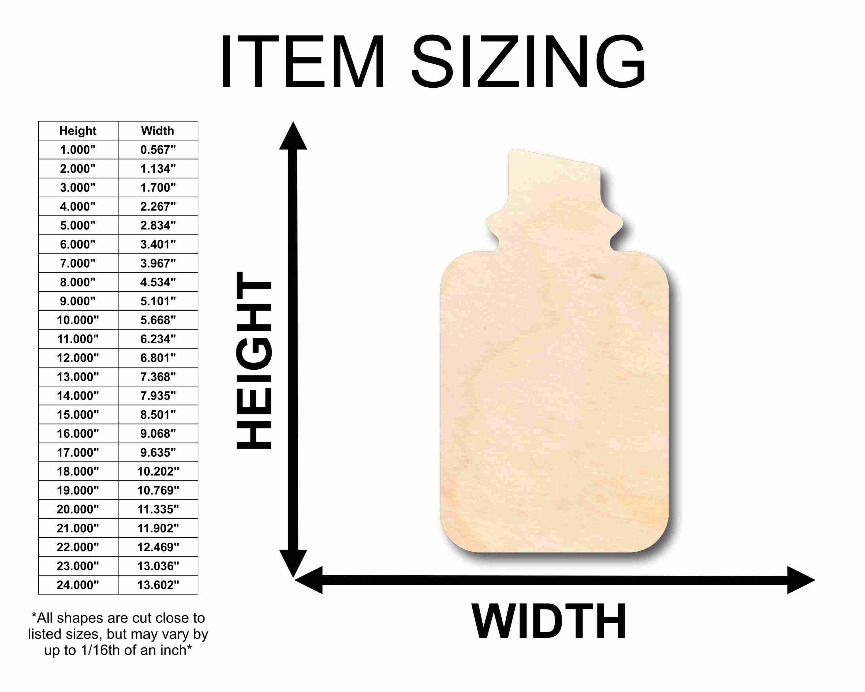 Unfinished Wood Potion Silhouette - Craft- up to 46" DIY - Image 2