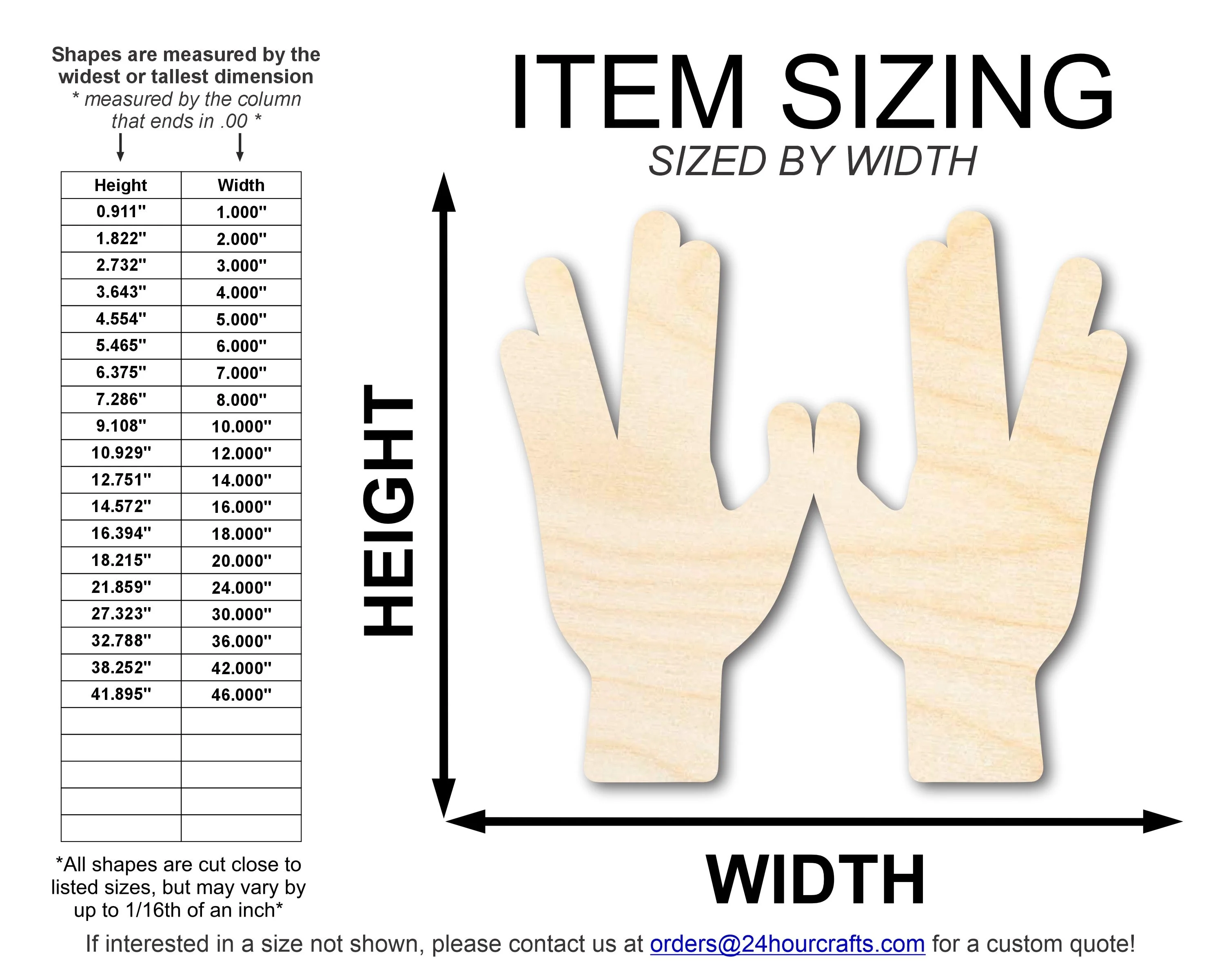 Unfinished Wood Priestly Blessing Hands Shape | DIY Craft Cutout | up to 46" DIY - Image 2