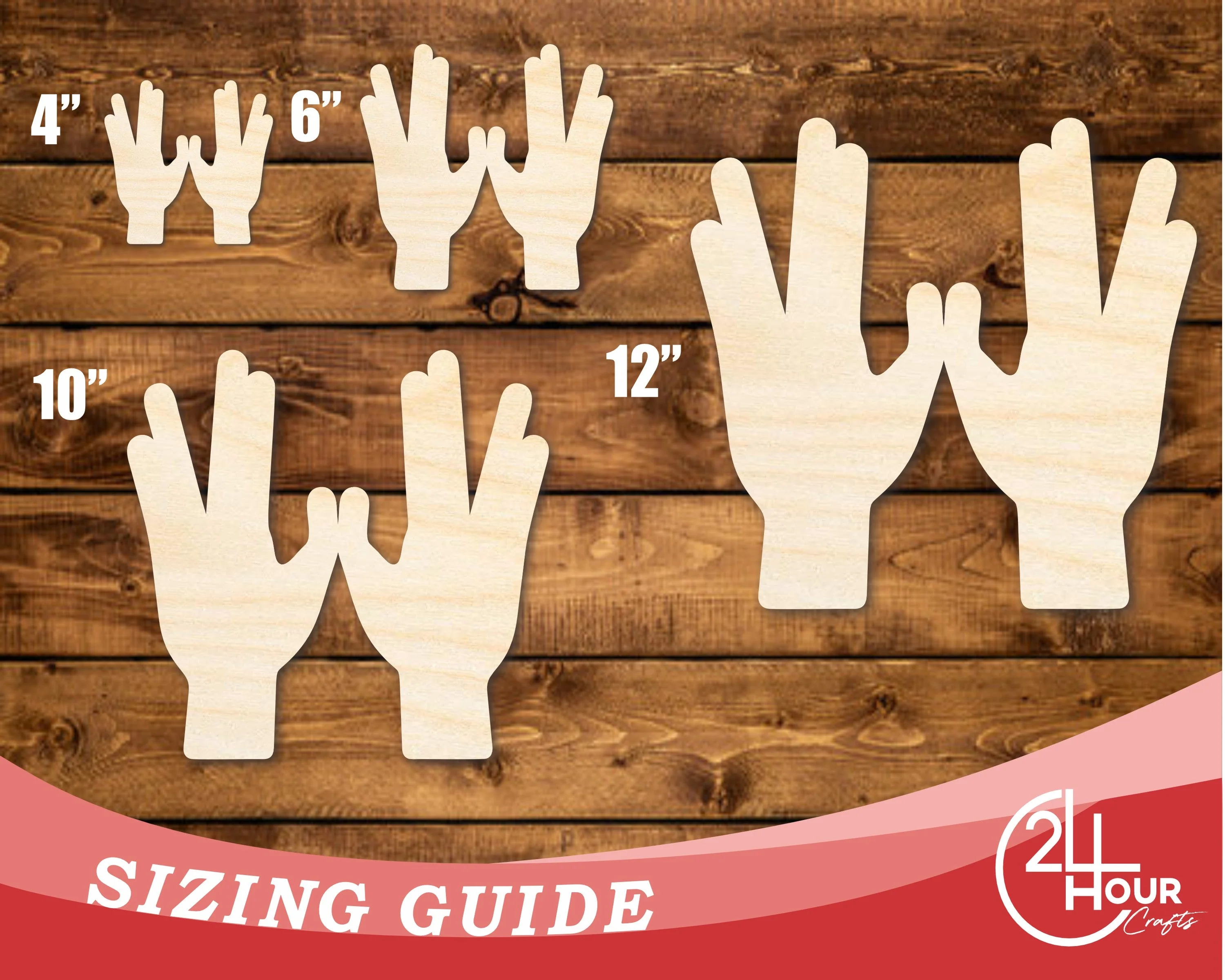 Unfinished Wood Priestly Blessing Hands Shape | DIY Craft Cutout | up to 46" DIY - Image 3