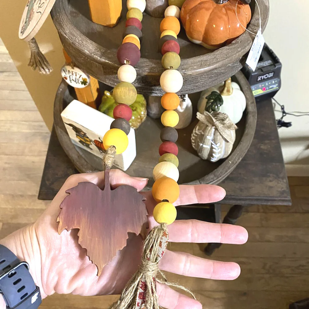 Unfinished Wood Pumpkin Leaf Shape - Fall - Craft - up to 46" DIY - Image 4