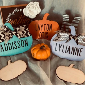 Unfinished Wood Pumpkin Shape - Fall - Halloween - Patch - Craft - up to 46" DIY - Image 8