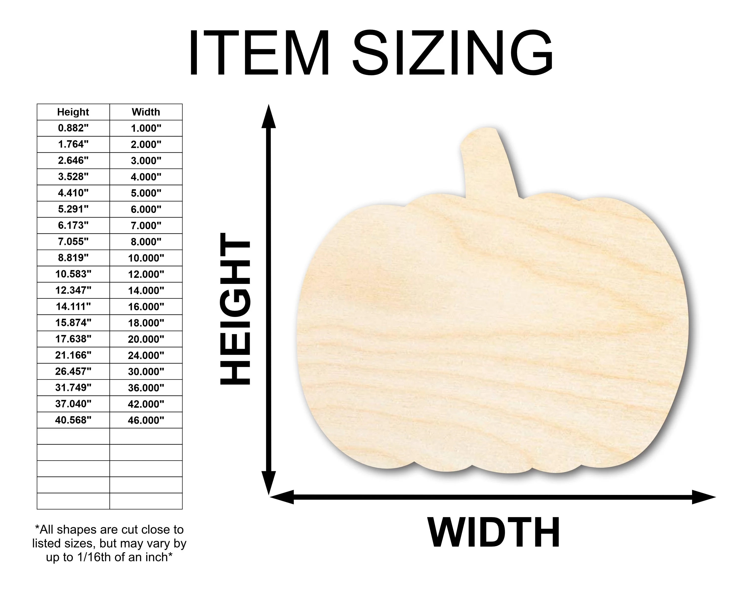 Unfinished Wood Pumpkin Silhouette - Craft- up to 46" DIY - Image 2