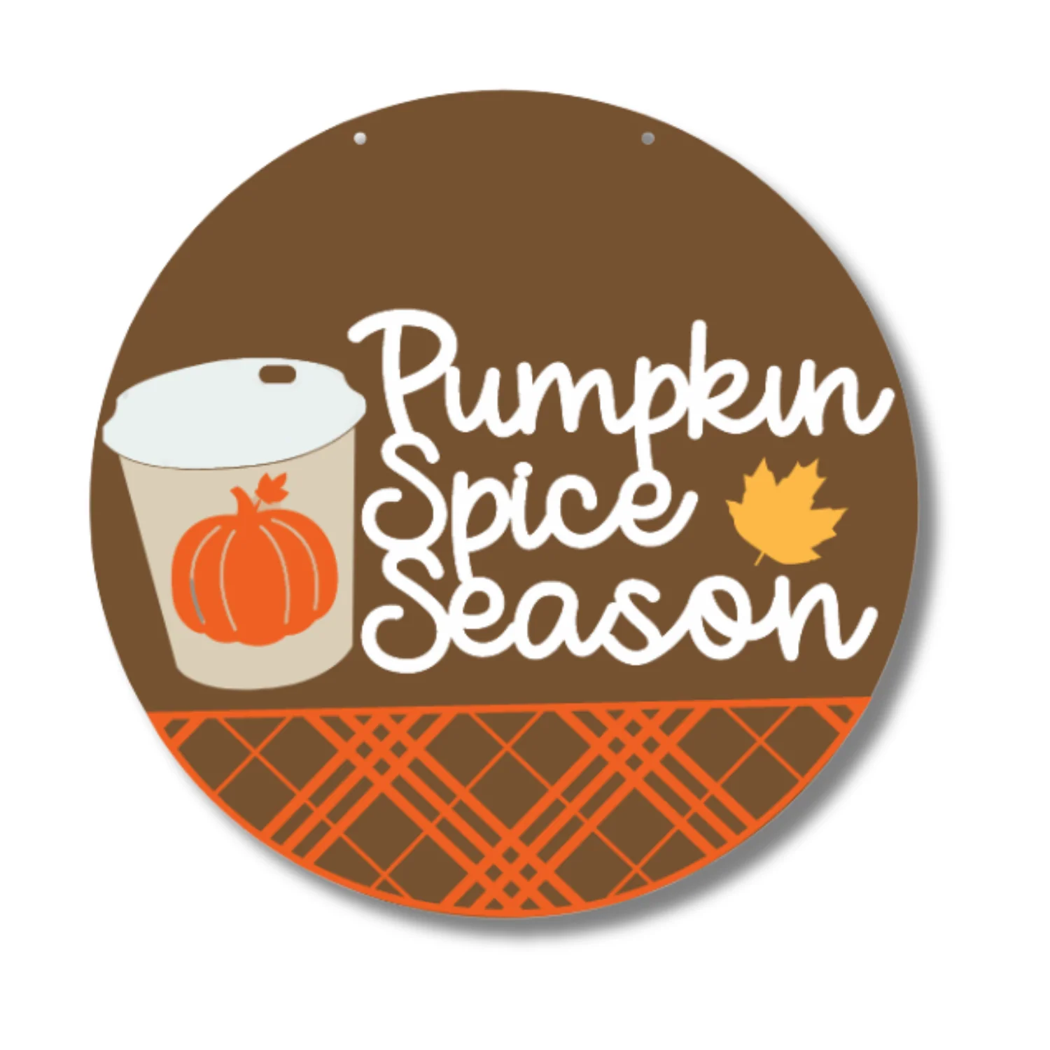 Unfinished Wood Pumpkin Spice Season Door Sign Kit | Wood Craft Cutouts | 1/4" Thick | - Image 2