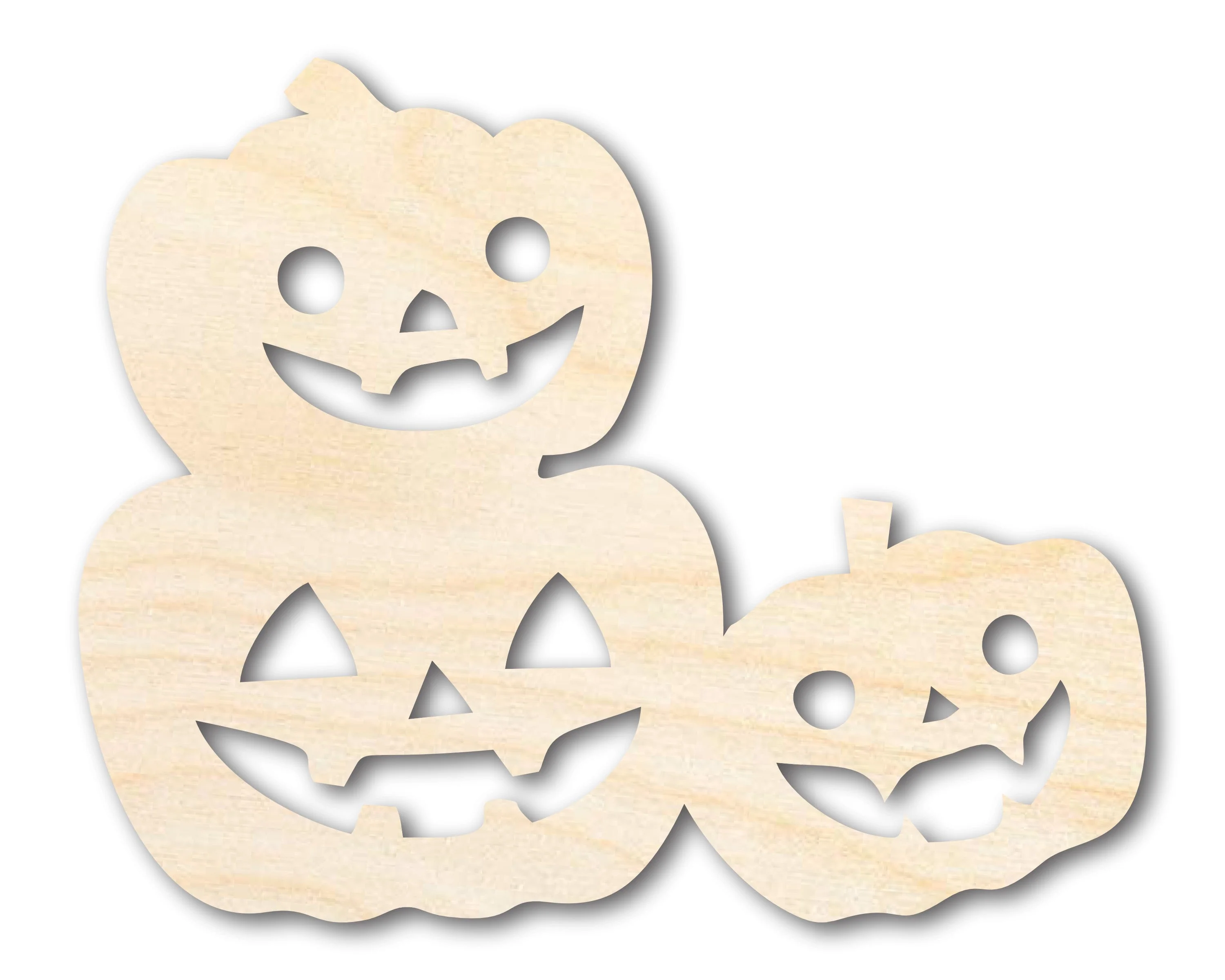 Unfinished Wood Pumpkin Stack Shape - Craft - up to 46"