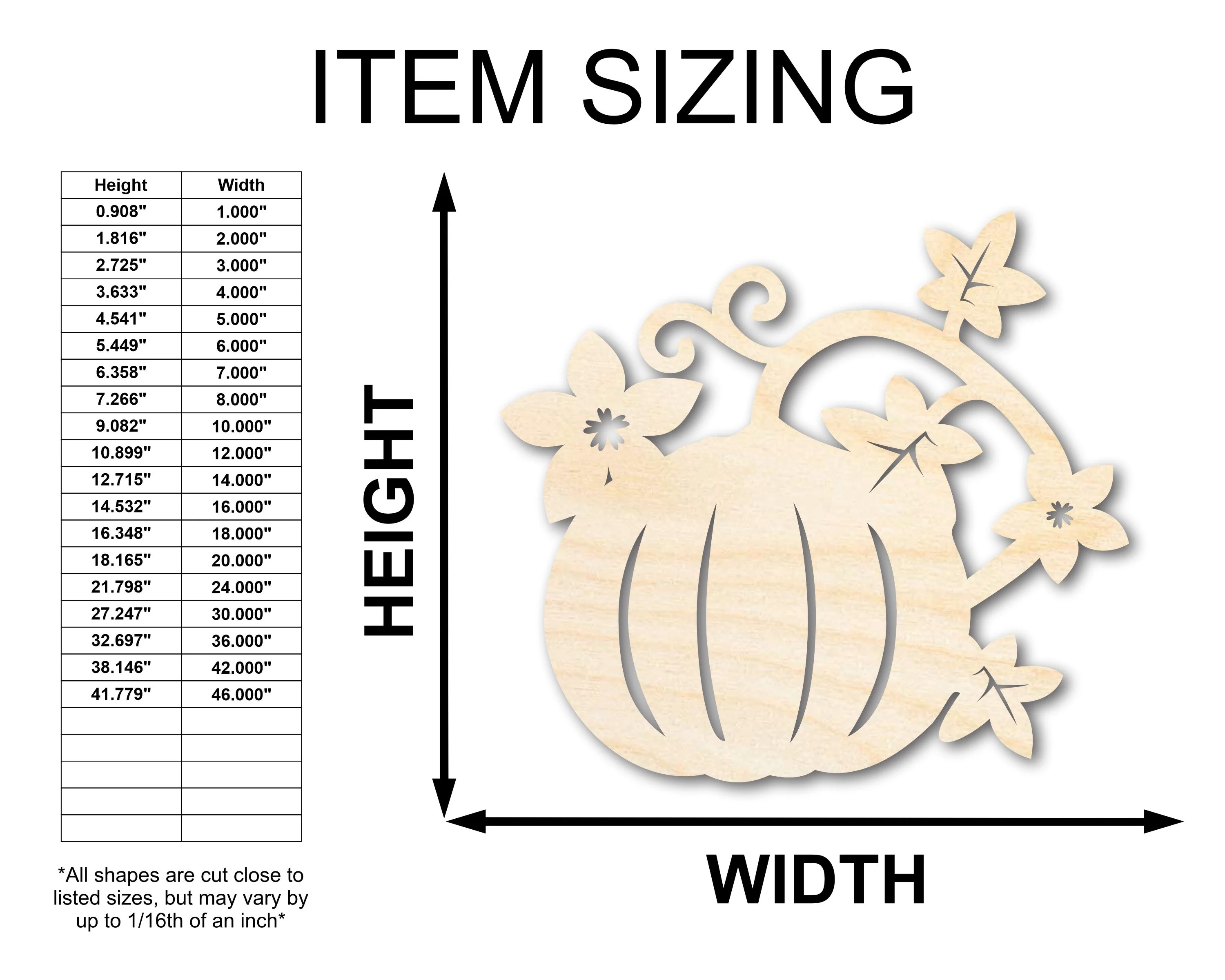 Unfinished Wood Pumpkin Vines Shape - Craft - up to 46" - Image 2