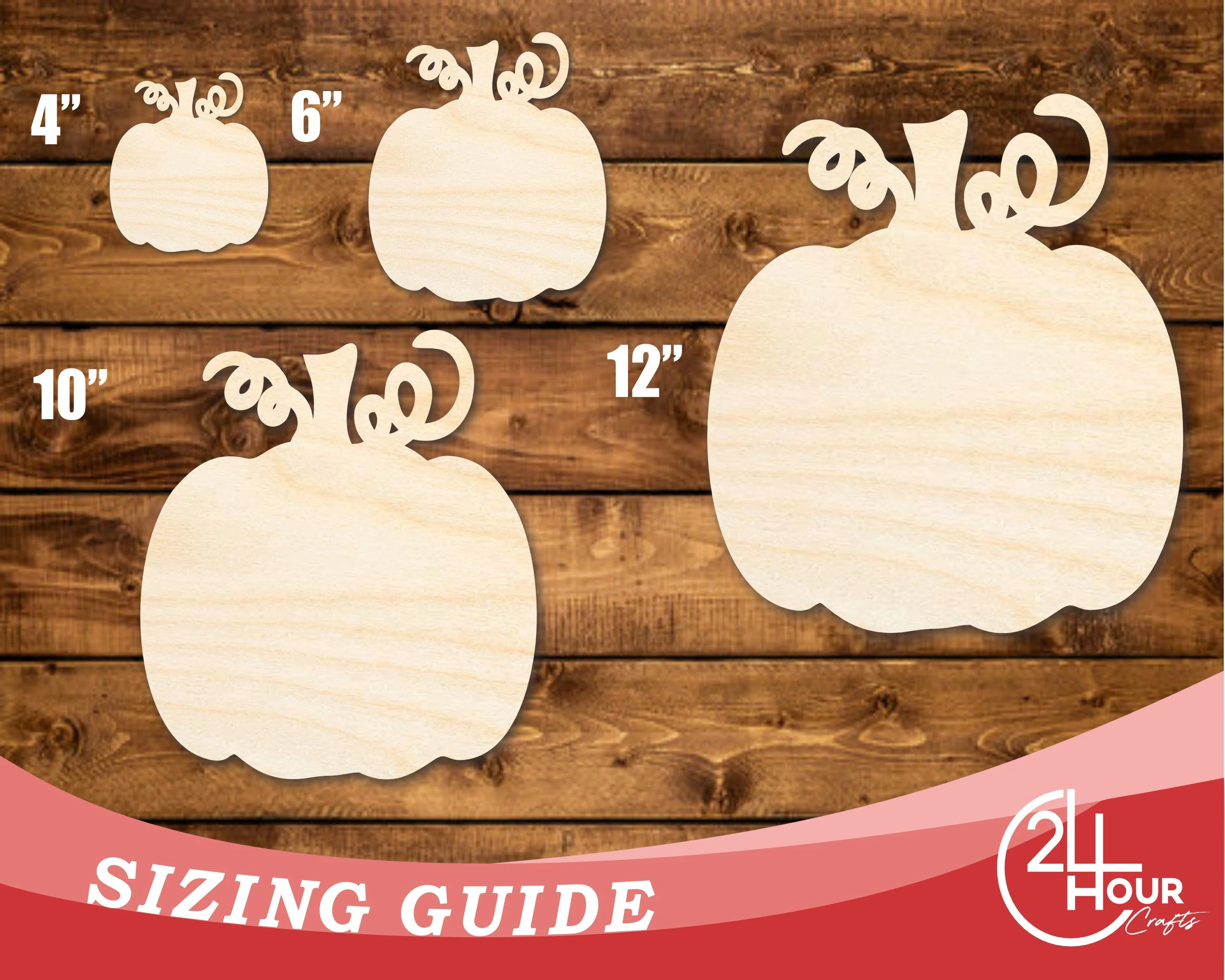 Unfinished Wood Pumpkin with Vines Shape | DIY Craft Cutout | up to 46" DIY - Image 3
