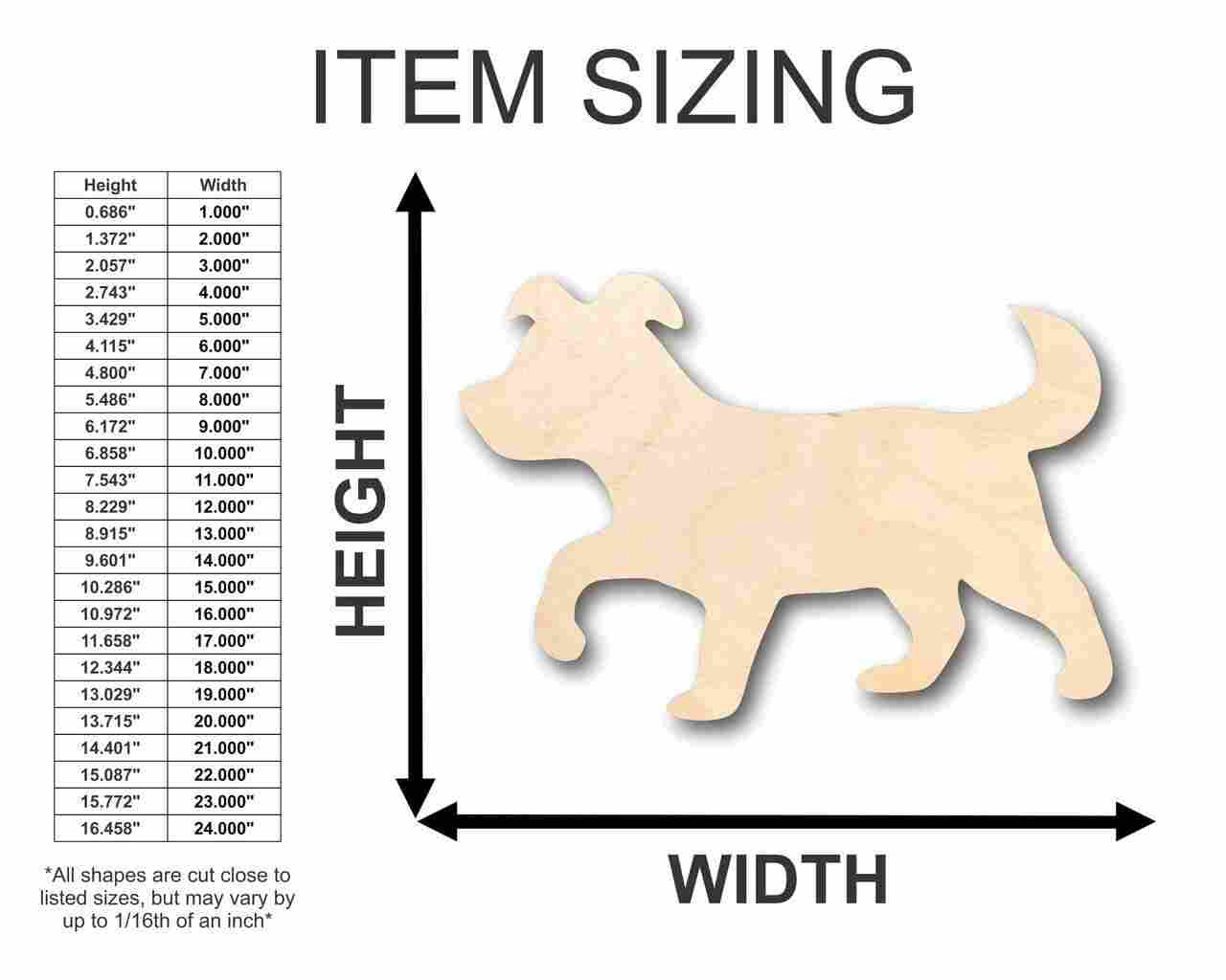 Unfinished Wood Puppy Dog Shape - Animal - Pet - Craft - up to 46" DIY - Image 2