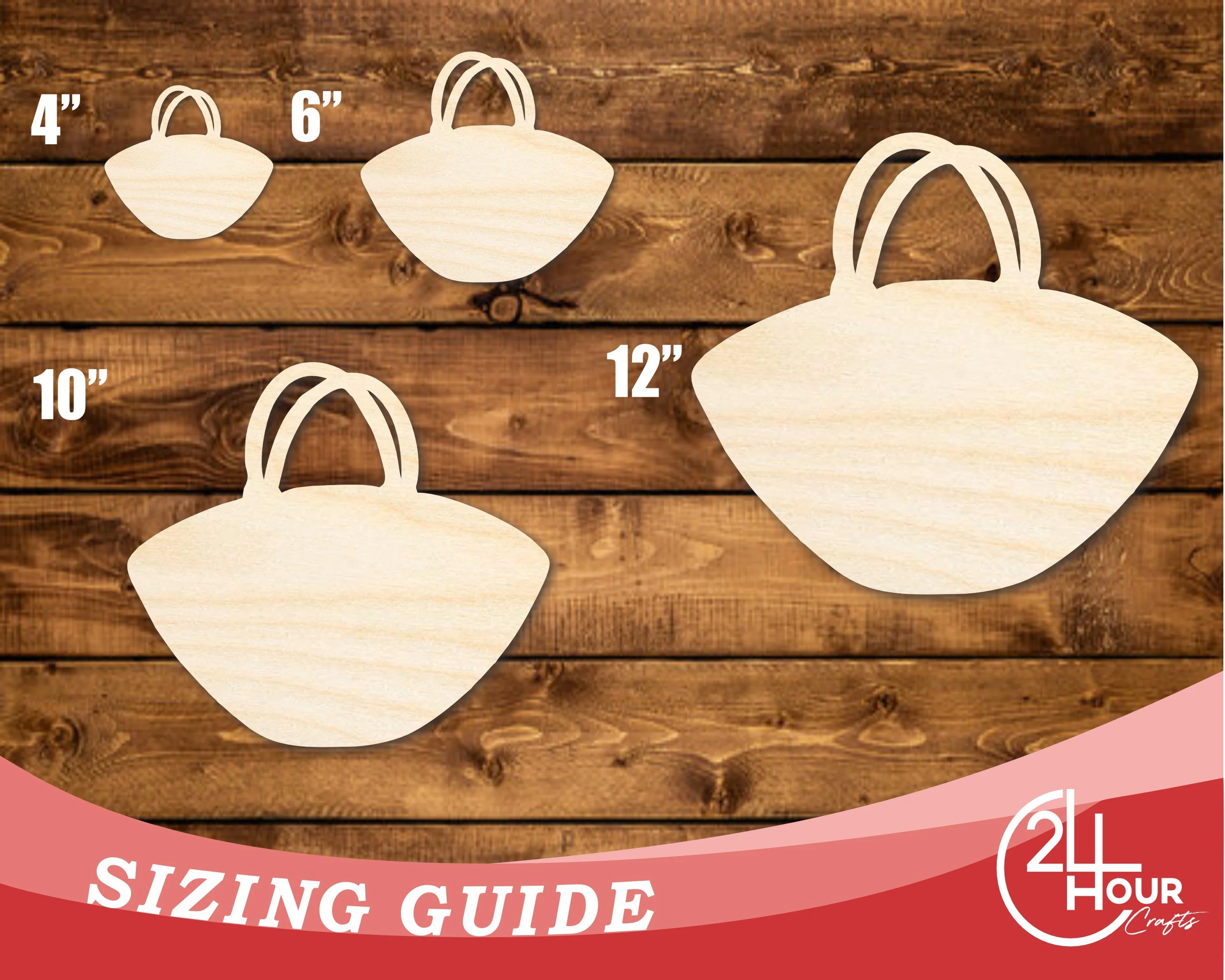 Unfinished Wood Purse Shape | DIY Craft Cutout | up to 46" DIY - Image 3