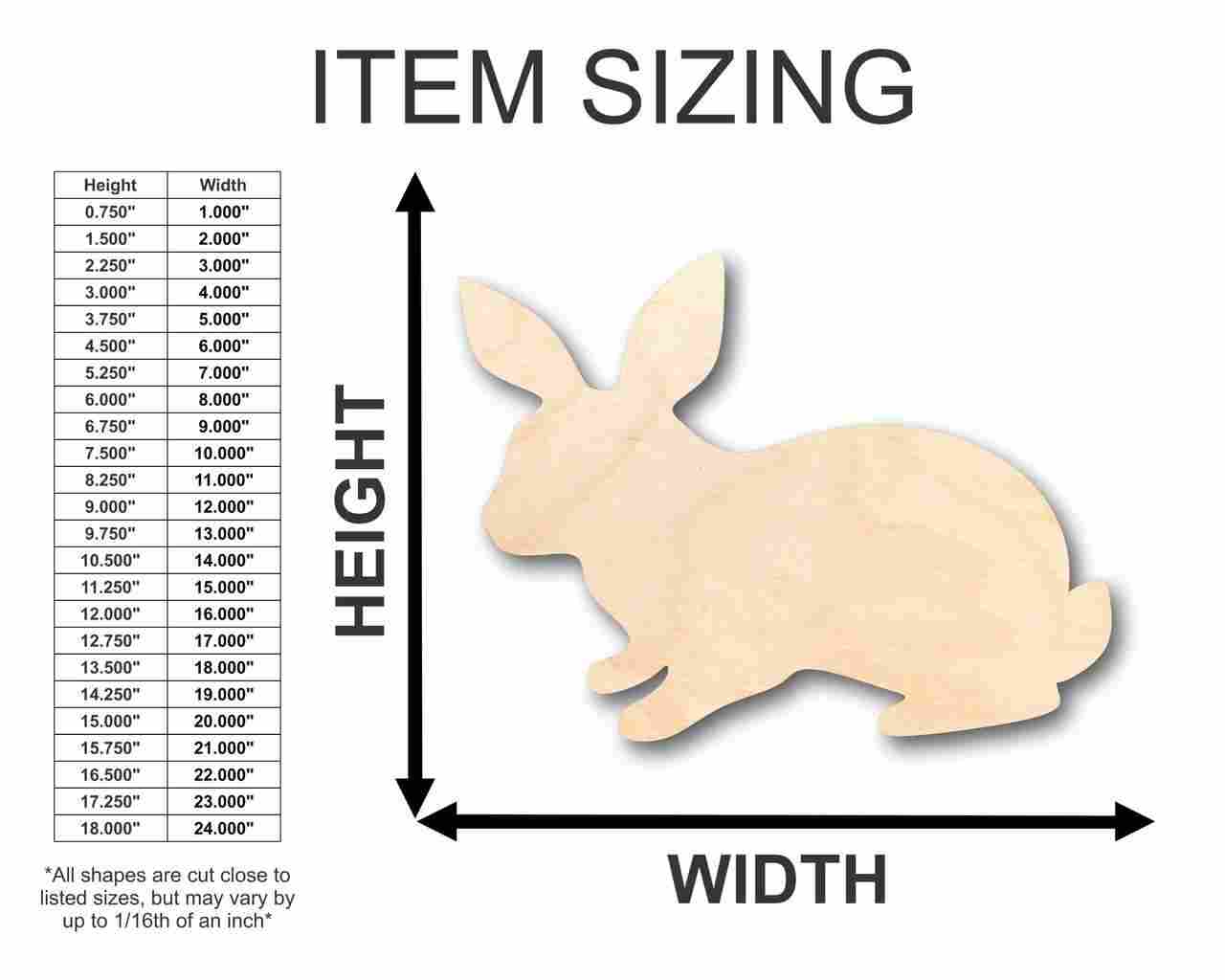 Unfinished Wood Rabbit Shape - Animal - Craft - up to 46" DIY - Image 2