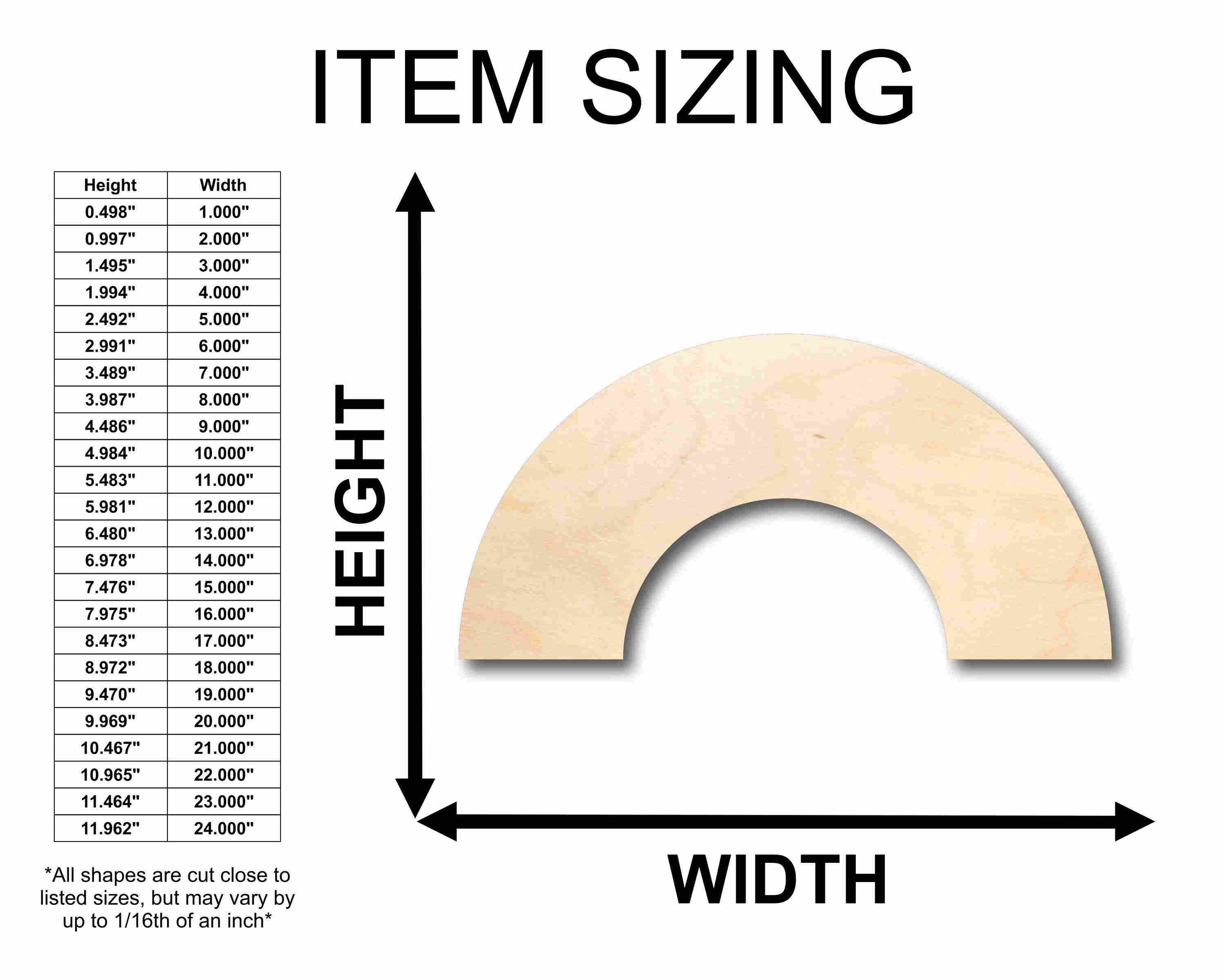 Unfinished Wood Rainbow Silhouette - Craft- up to 46" DIY - Image 2
