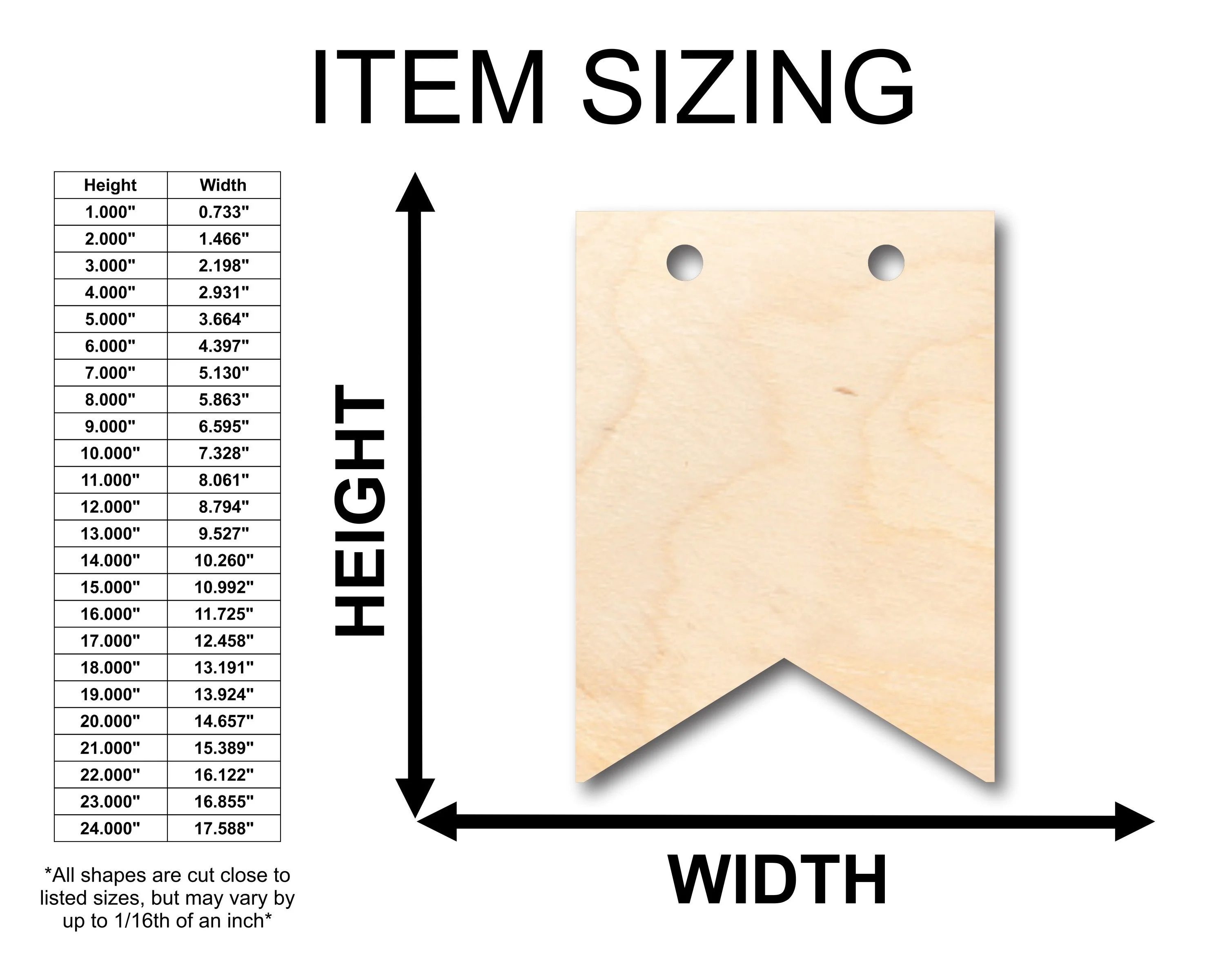 Unfinished Wood Rope Sign Banner Plaque Shape - Craft - up to 46" DIY - Image 2