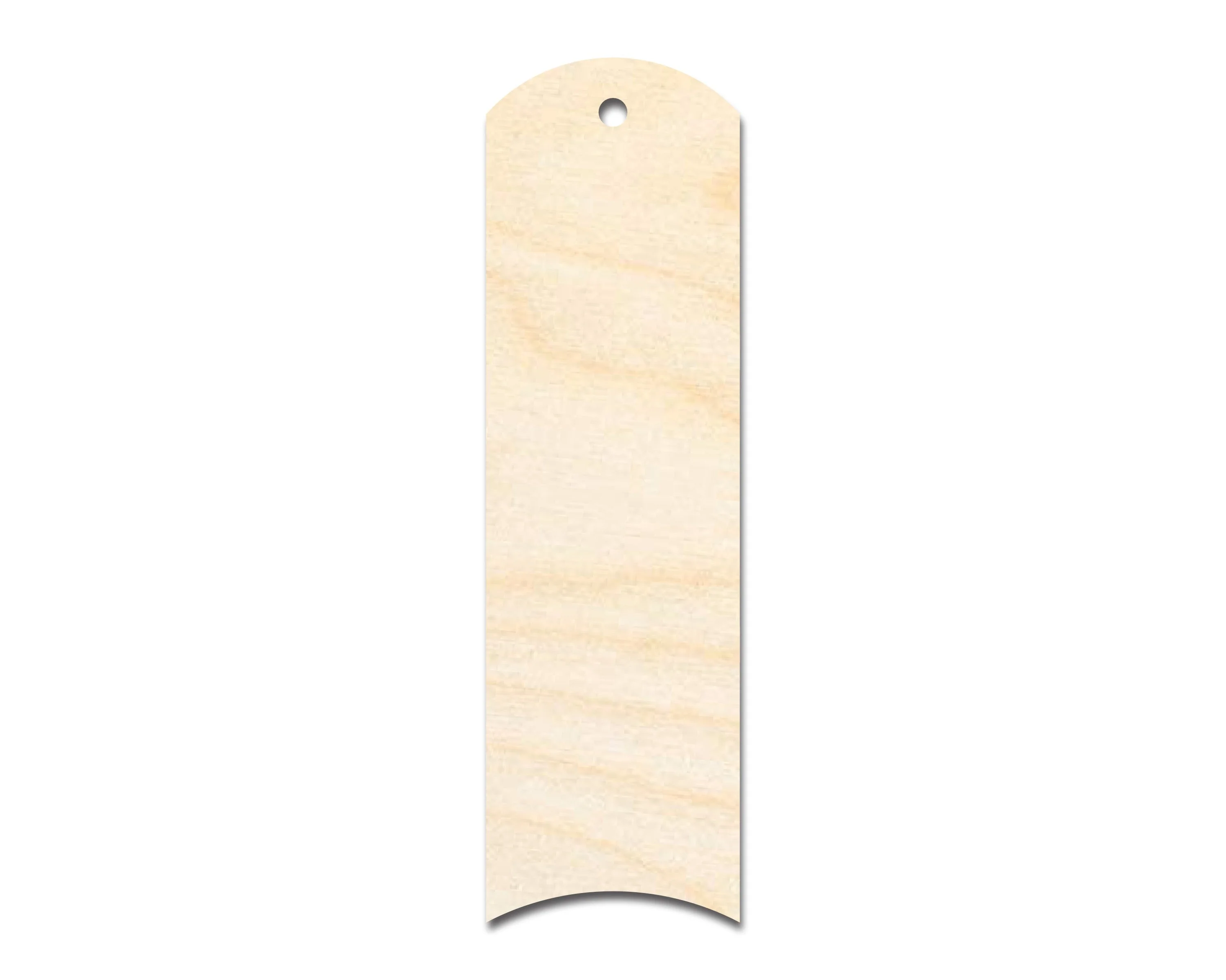 Unfinished Wood Rounded Dome Bookmark Shape | DIY Craft Cutout | up to 12" DIY