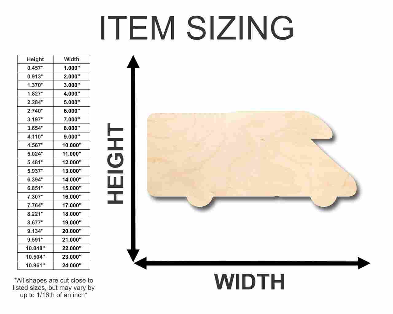 Unfinished Wood RV Shape - Camping - Craft - up to 46" DIY - Image 2