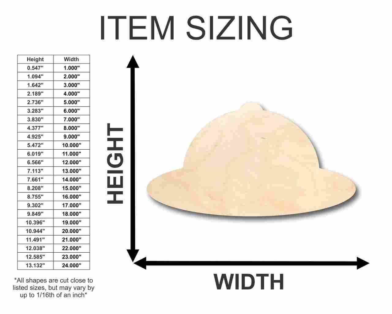 Unfinished Wood Safari Hat Shape - Explore - Craft - up to 46" DIY - Image 2