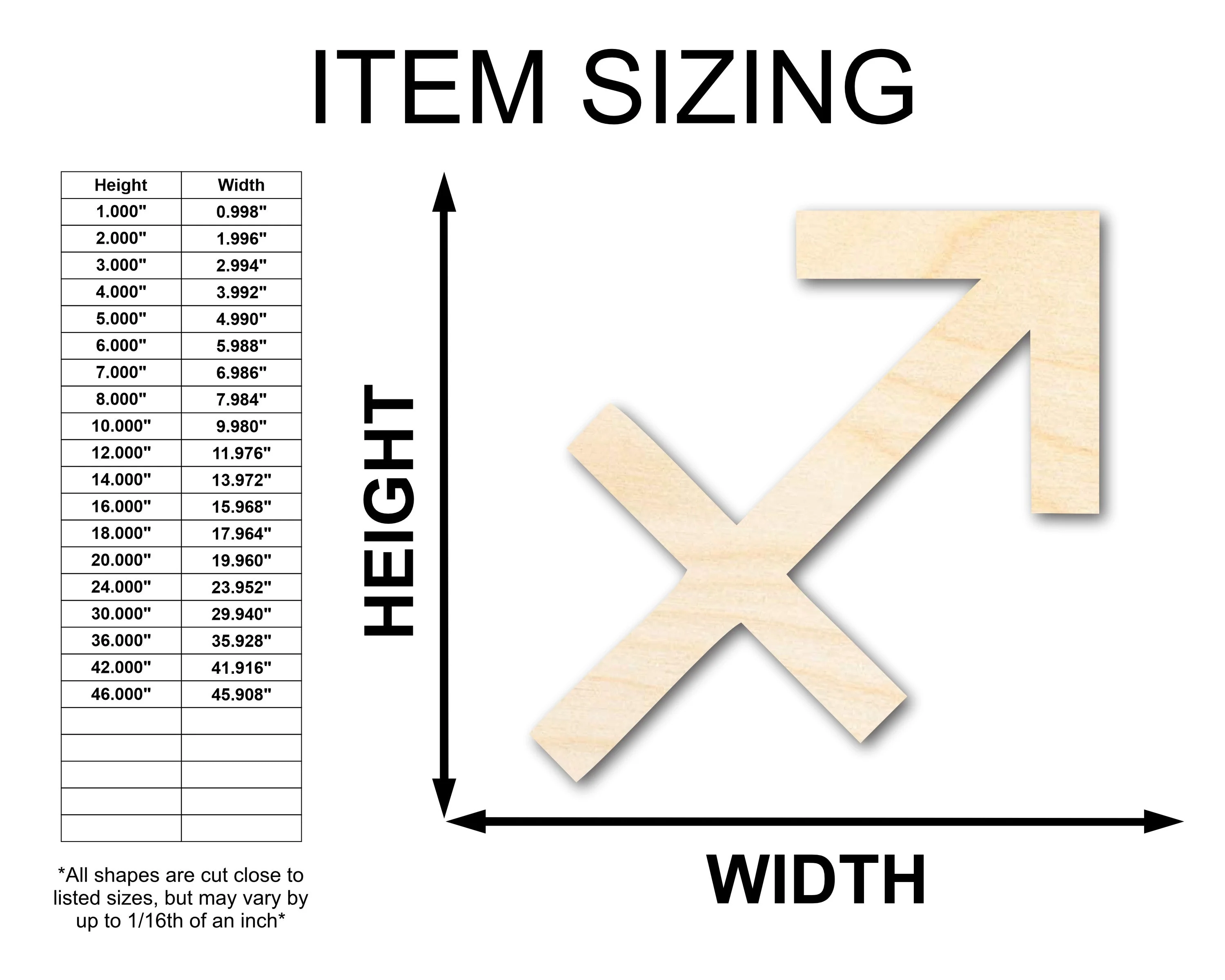 Unfinished Wood Sagittarius Sign Shape - Zodiac Craft - up to 46" - Image 2