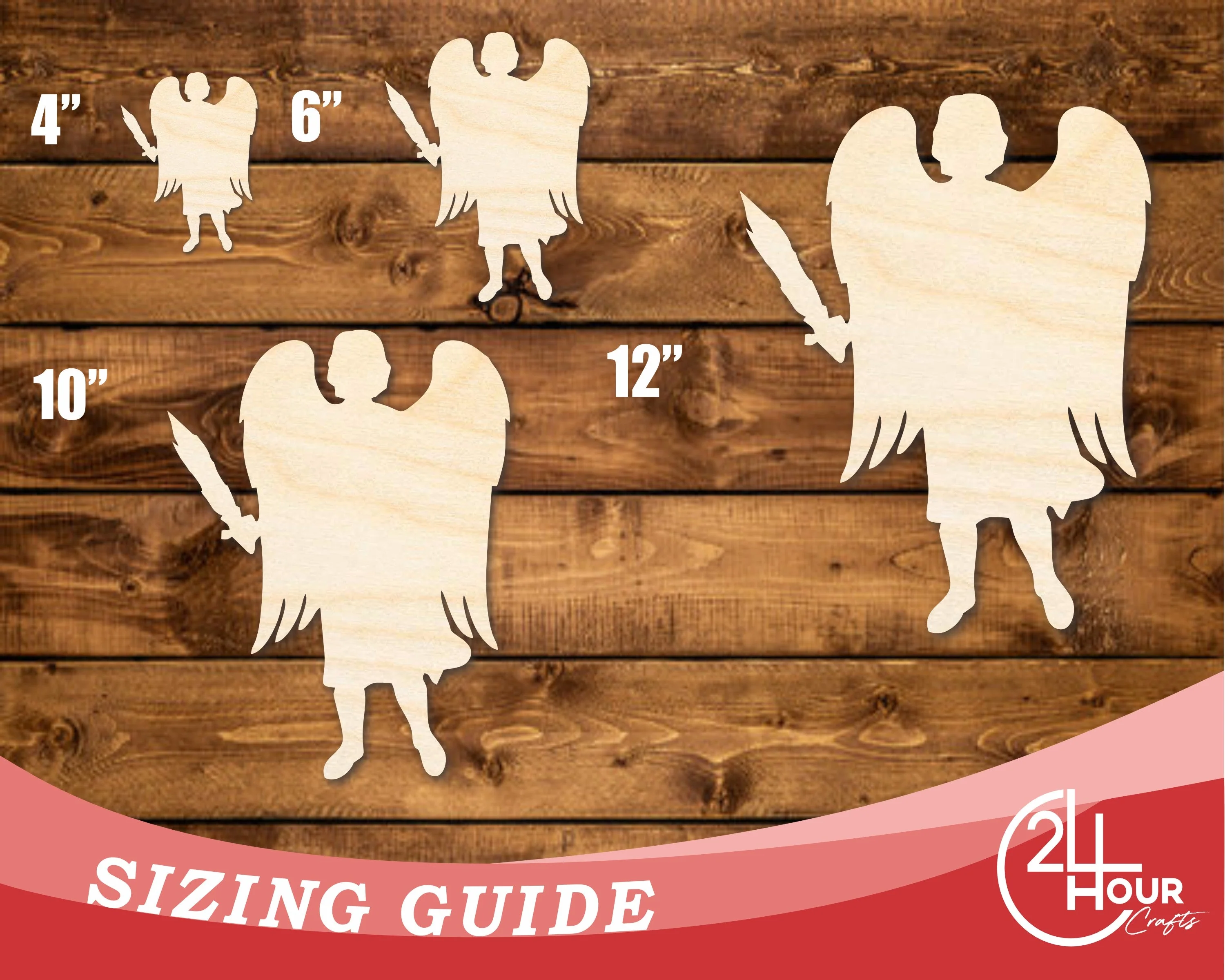 Unfinished Wood Saint Michael Shape | DIY Craft Cutout | up to 46" DIY - Image 3