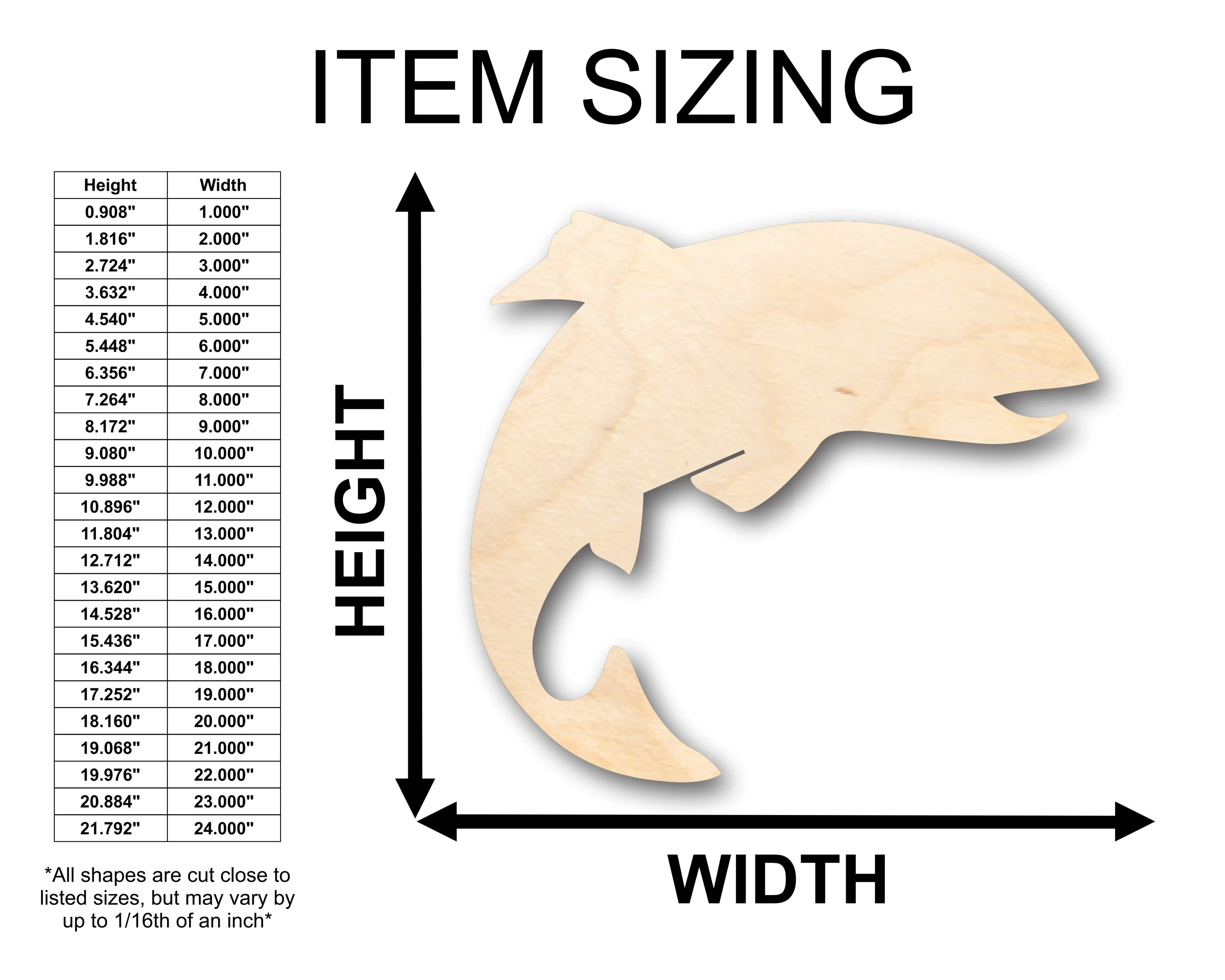 Unfinished Wood Salmon Fish Shape - Craft - up to 46" DIY - Image 2