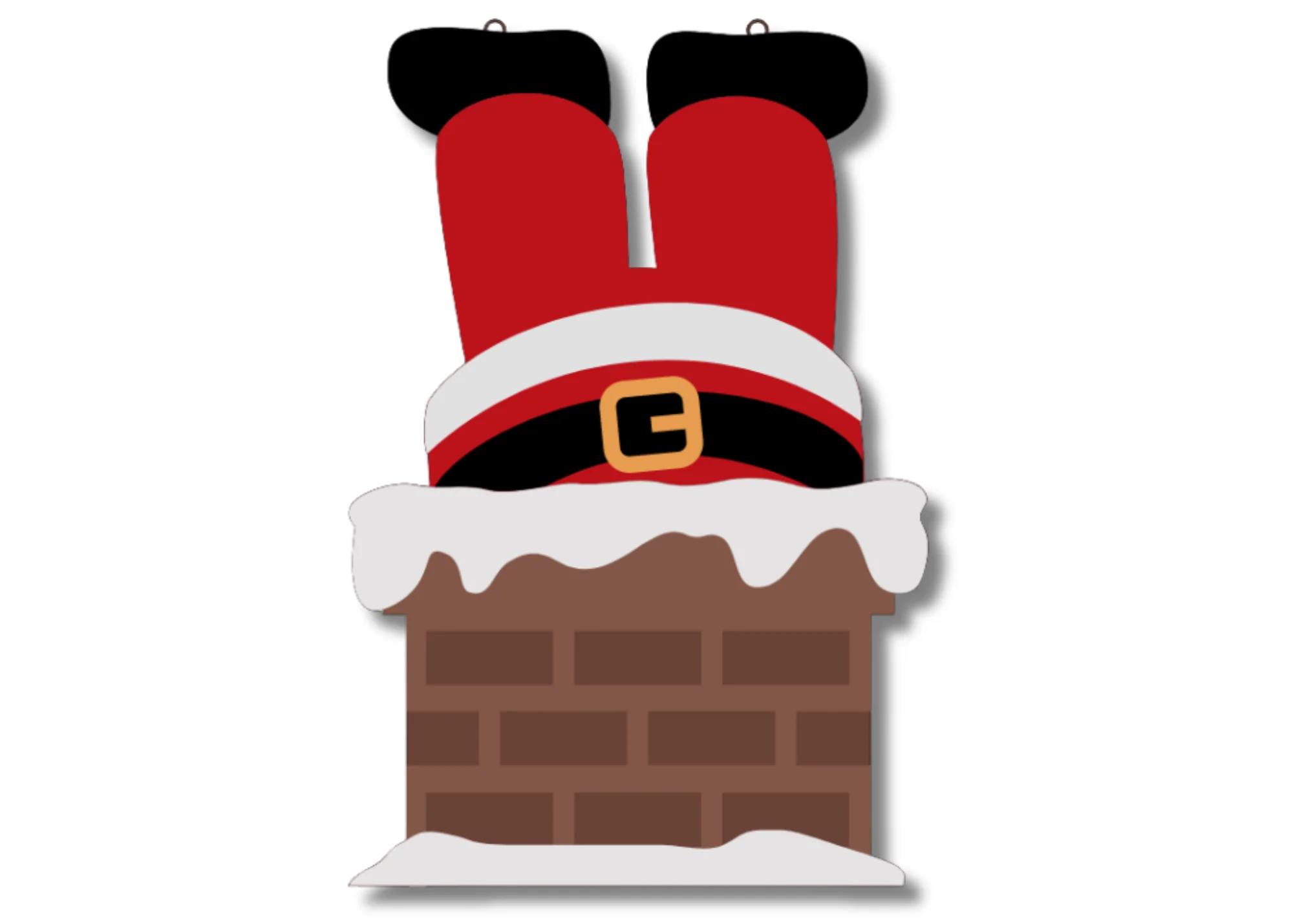 Unfinished Wood Santa Chimney Door Sign Kit | Wood Craft Cutouts | 1/4" Thick | - Image 2