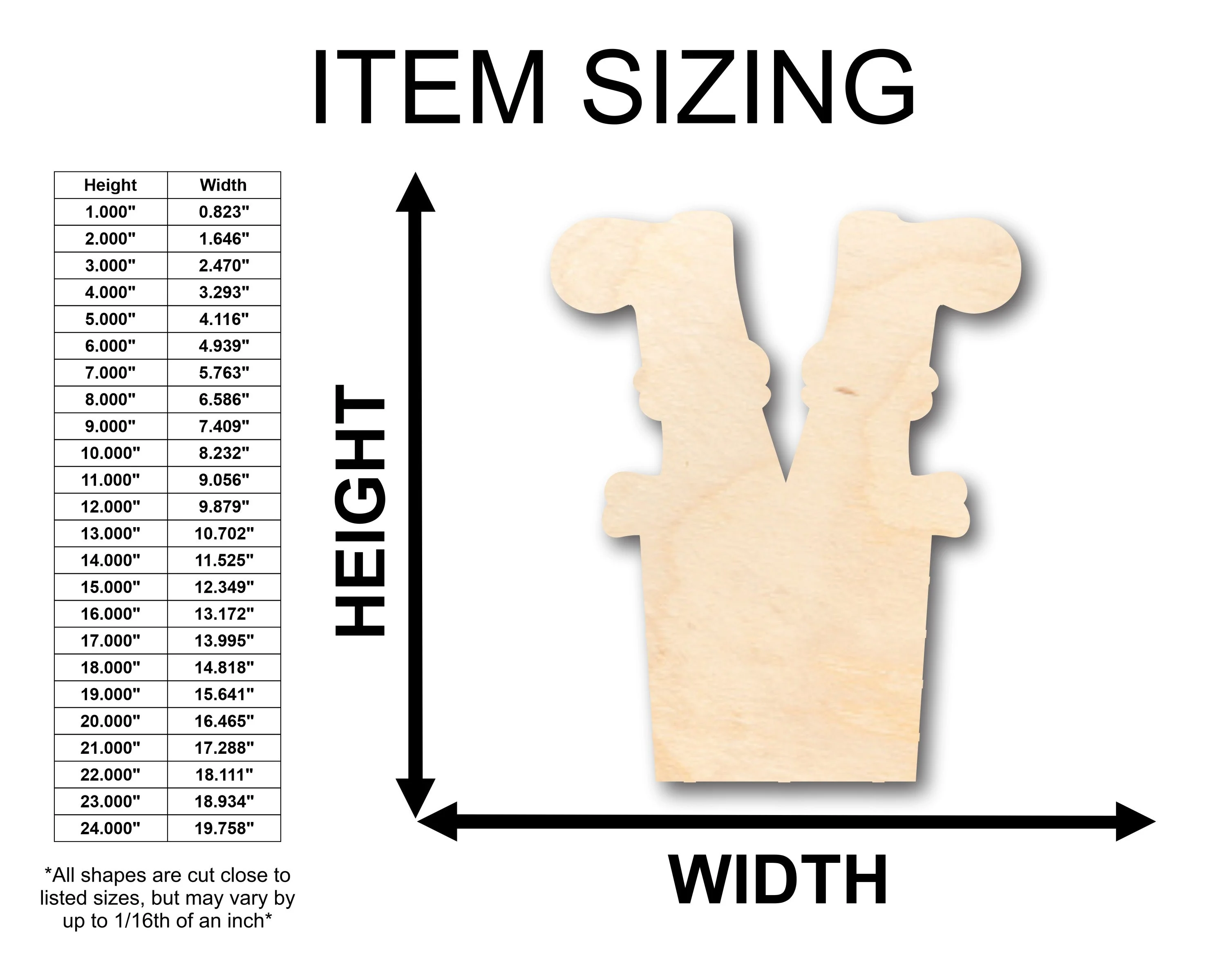 Unfinished Wood Santa Chimney Shape - Craft - up to 46" DIY - Image 2