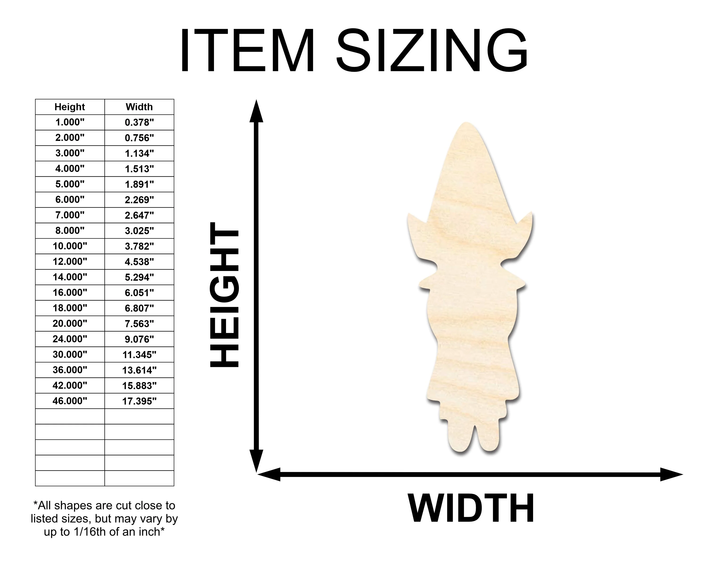 Unfinished Wood Santa Elf Shape - Craft - up to 46" - Image 2