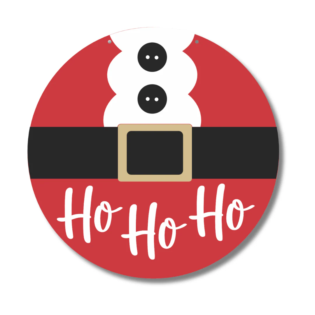 Unfinished Wood Santa Ho Ho Ho Door Sign Kit | Wood Craft Cutouts | 1/4" Thick | - Image 2