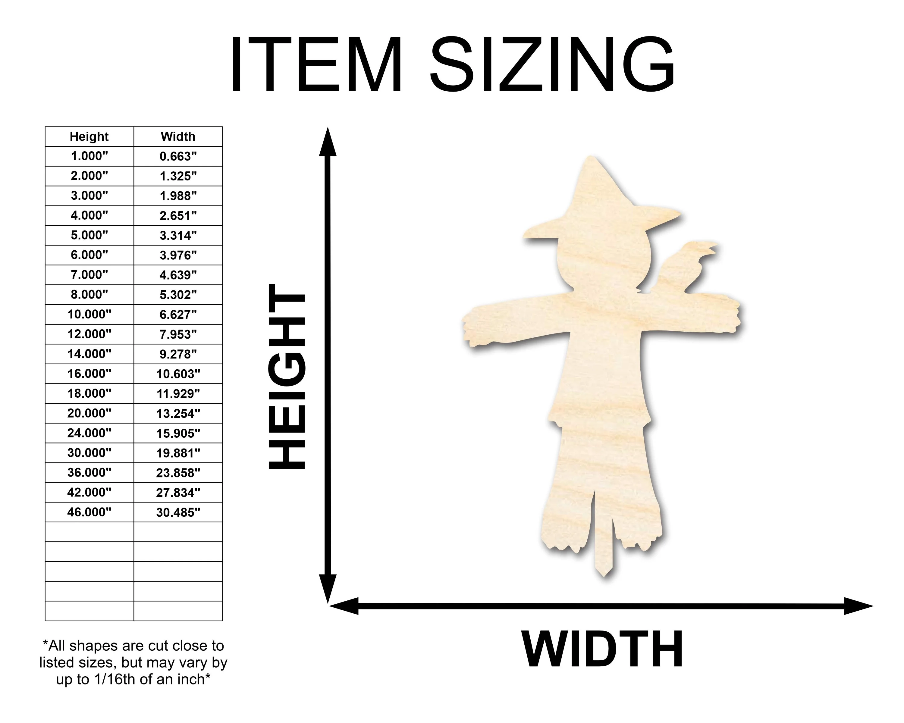 Unfinished Wood Scarecrow Shape - Craft - up to 46" - Image 2