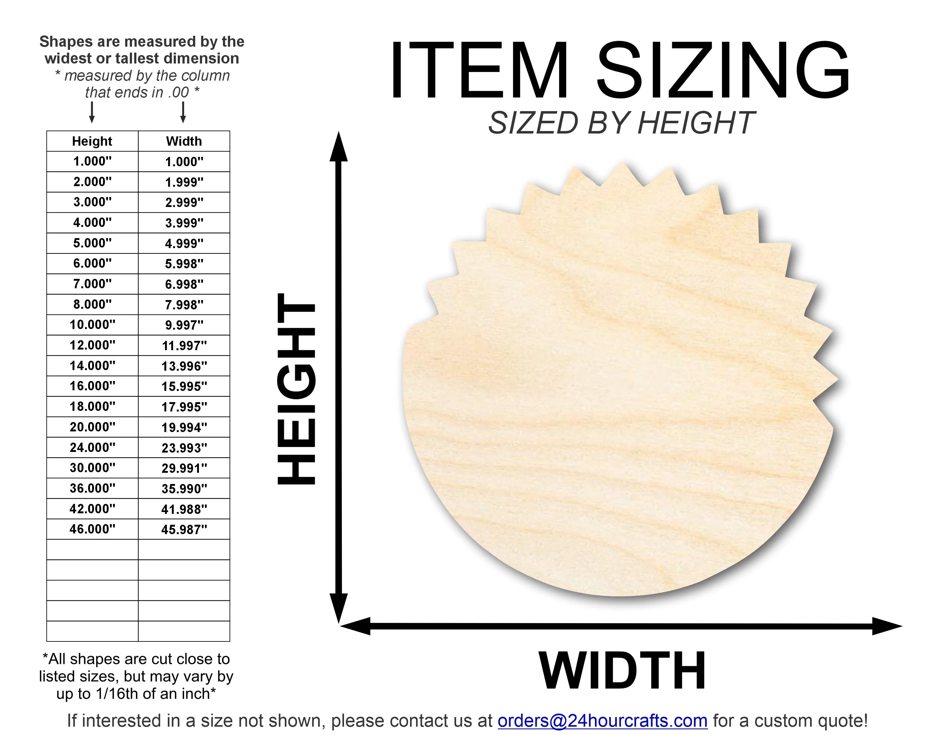 Unfinished Wood Scrubbing Sponge Shape | DIY Craft Cutout | up to 46" DIY - Image 2