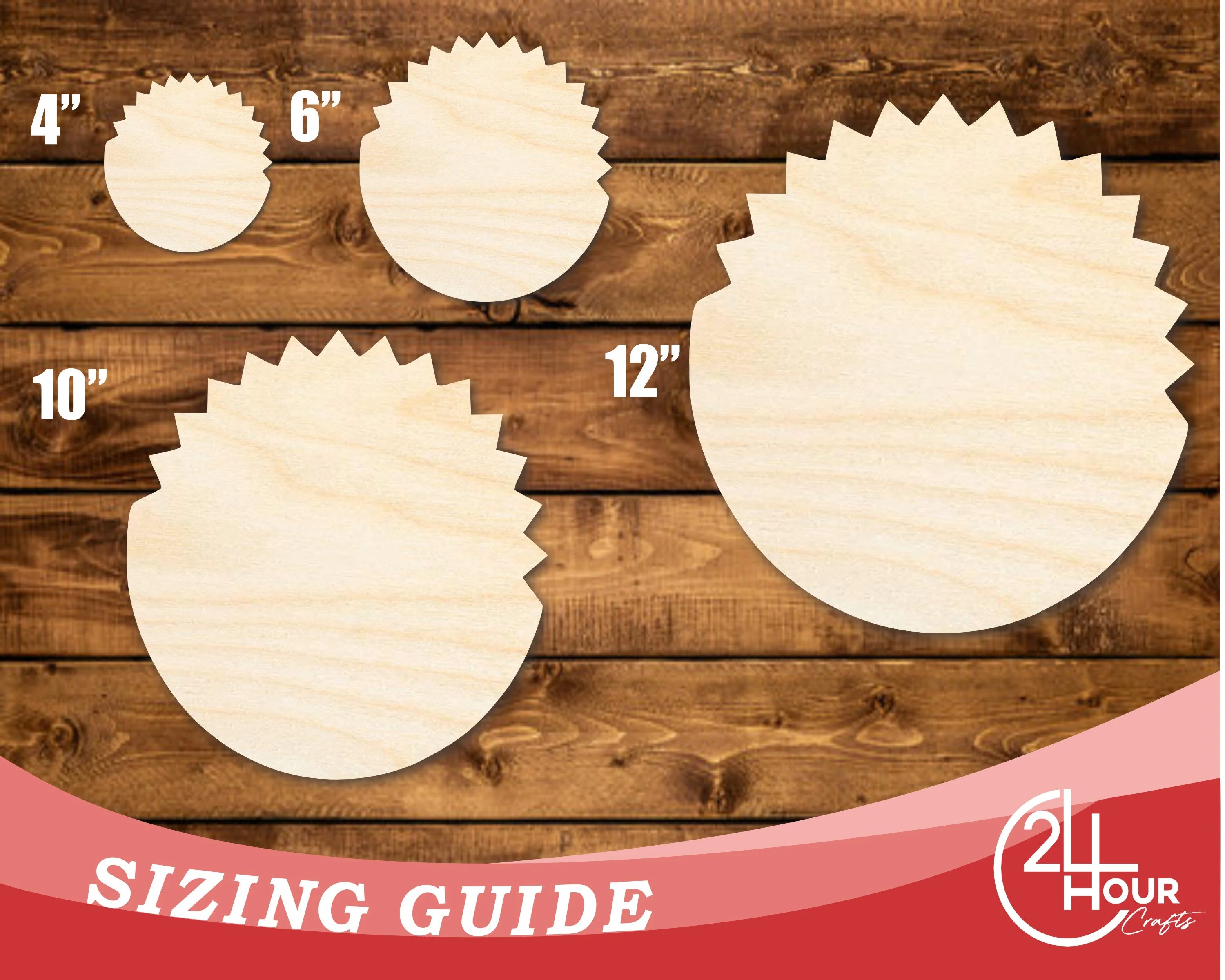 Unfinished Wood Scrubbing Sponge Shape | DIY Craft Cutout | up to 46" DIY - Image 3