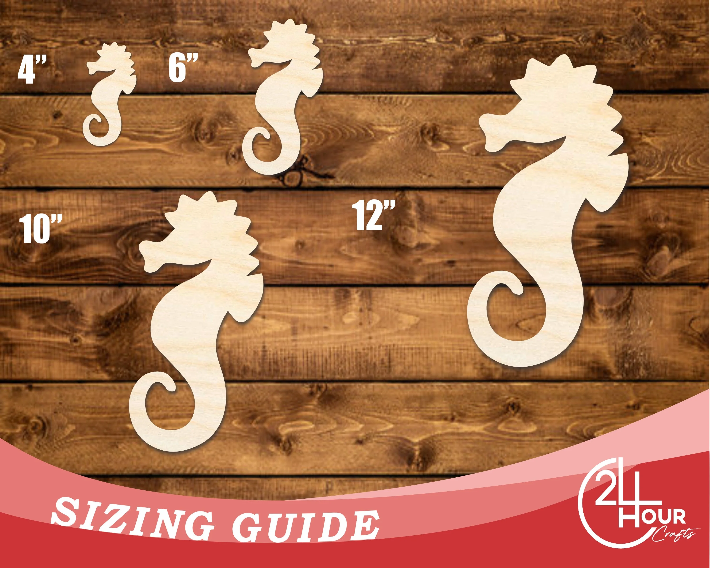 Unfinished Wood Seahorse Shape | JGrondz | DIY Craft Cutout | up to 46" DIY - Image 3