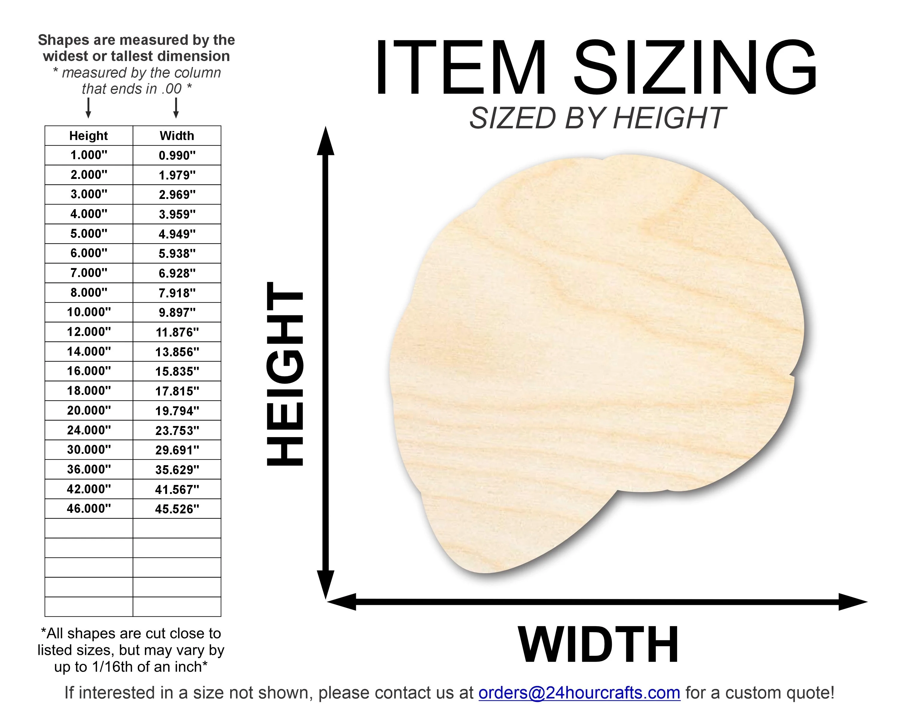 Unfinished Wood Shell Shape | DIY Craft Cutout | up to 46" DIY - Image 2