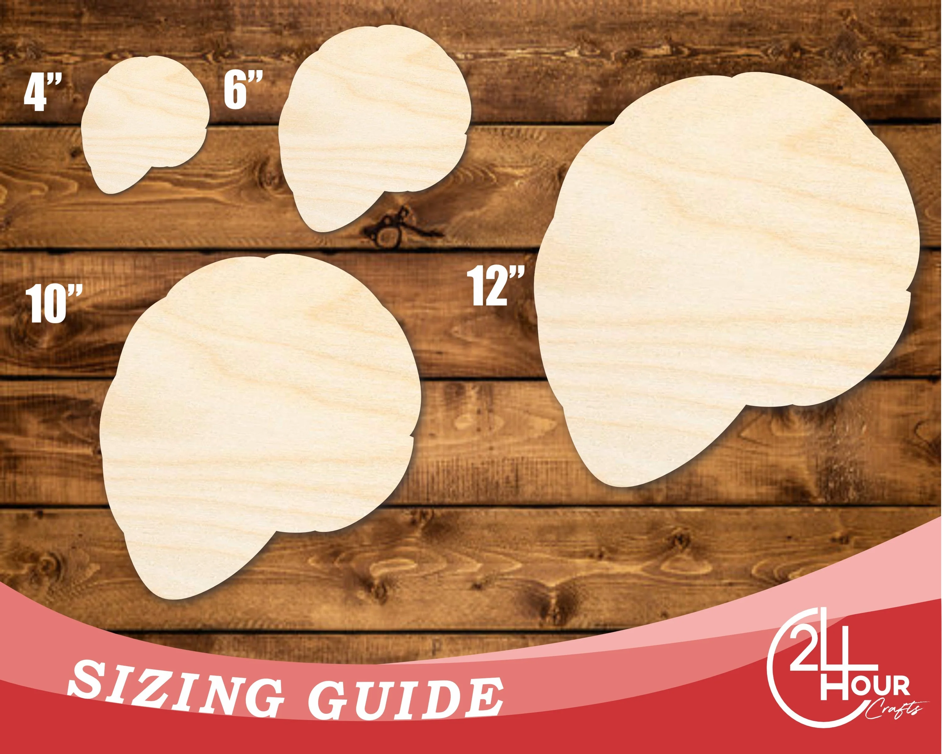 Unfinished Wood Shell Shape | DIY Craft Cutout | up to 46" DIY - Image 3