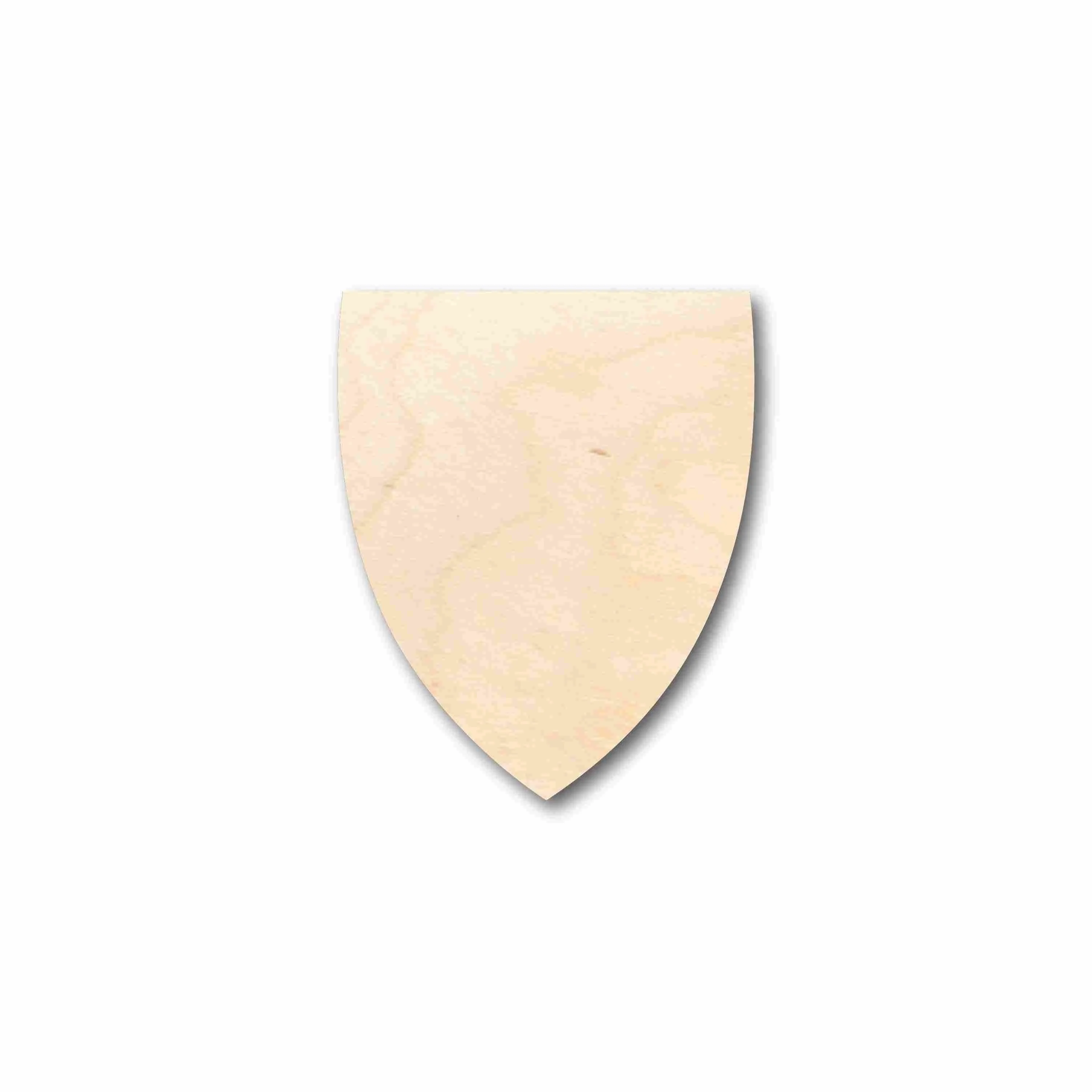 Unfinished Wood Shield Flat Top Silhouette - Craft- up to 46" DIY