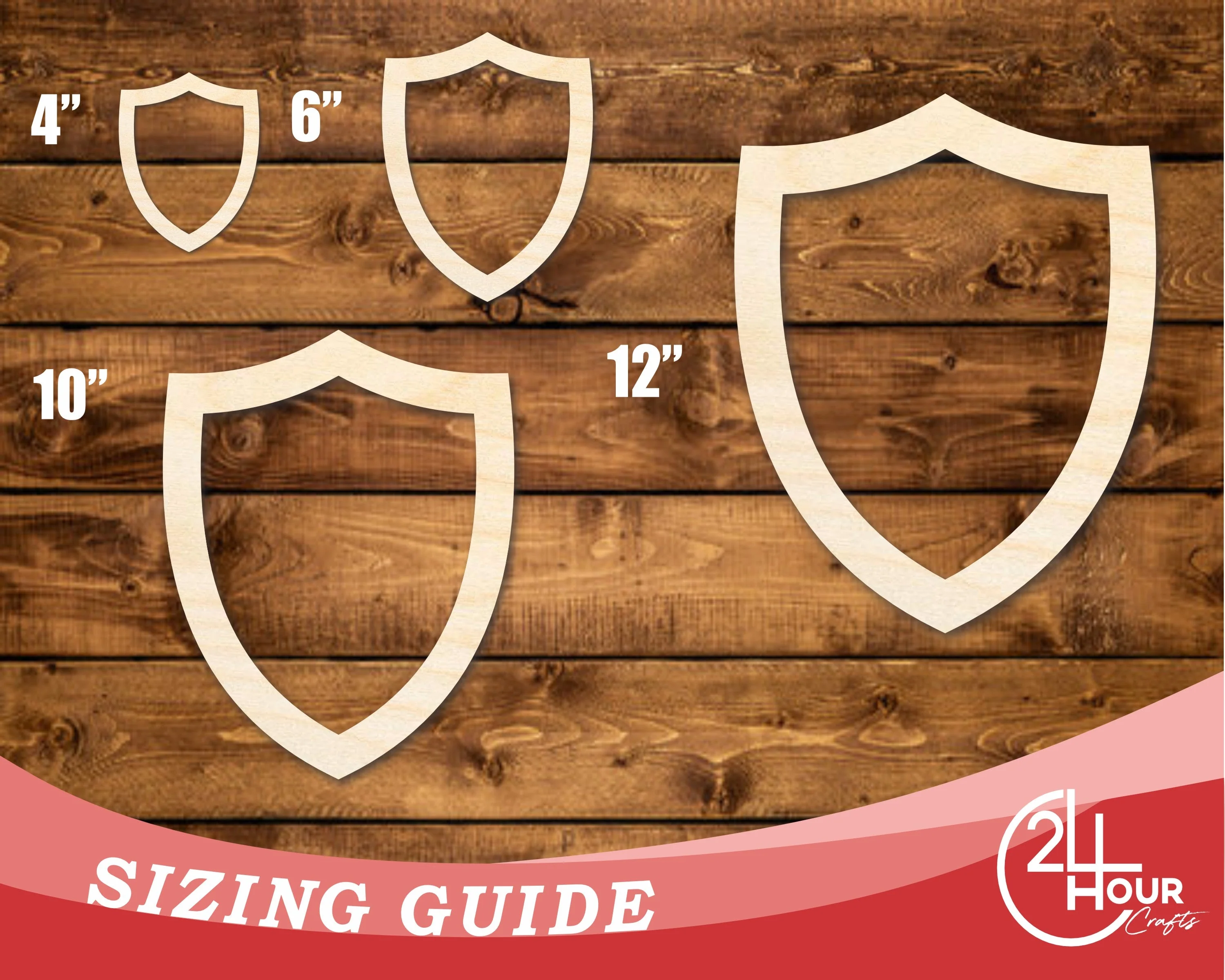 Unfinished Wood Shield Head Outline Shape | DIY Craft Cutout | up to 46" DIY - Image 3