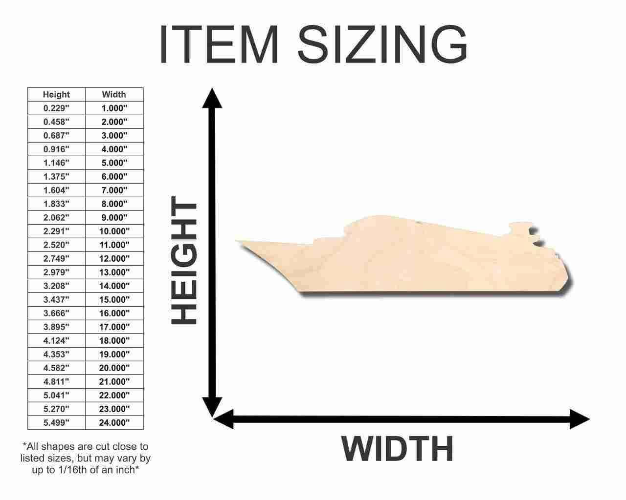 Unfinished Wood Ship Shape - Craft - up to 46" DIY - Image 2