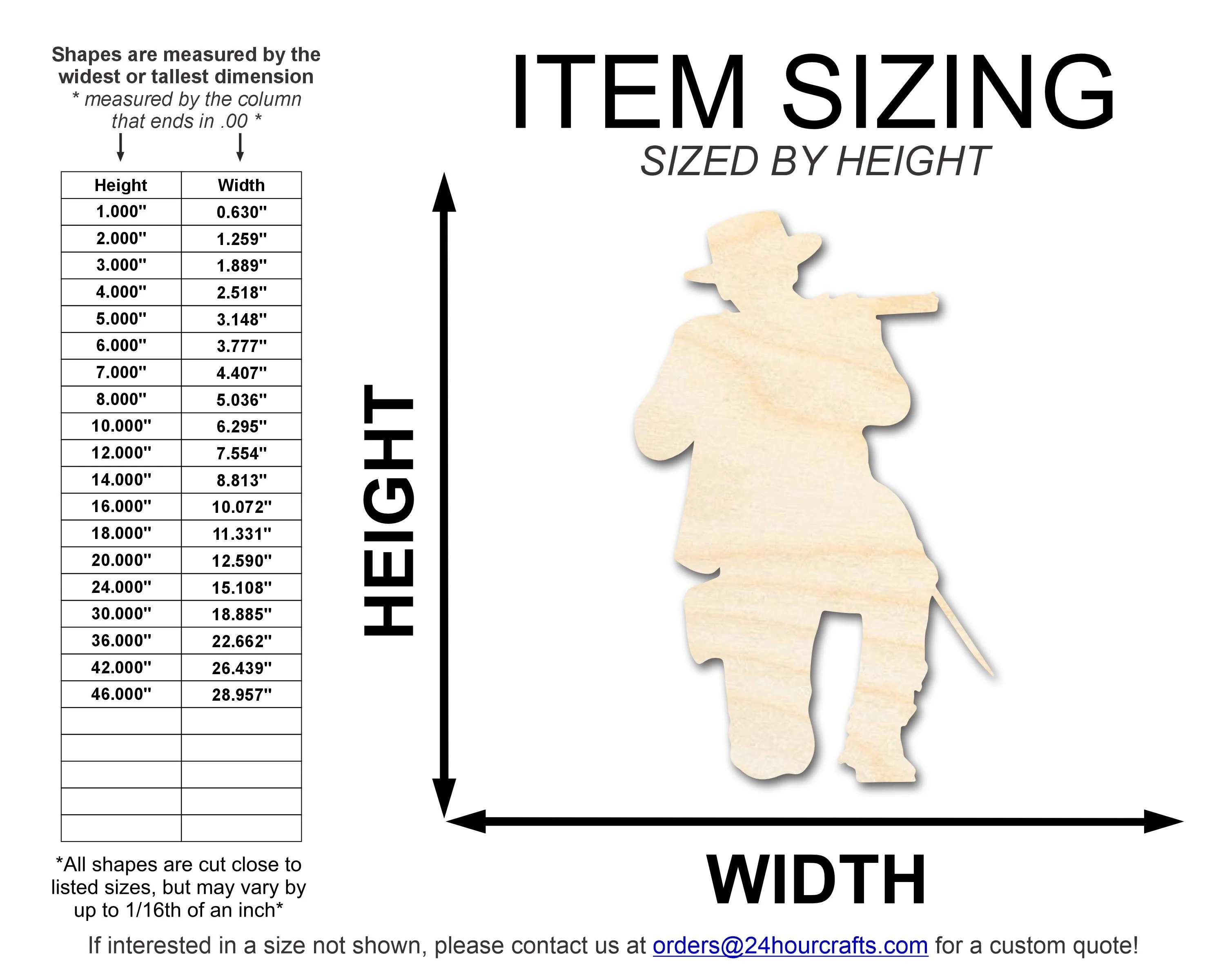 Unfinished Wood Shooting Soldier Shape | DIY Craft Cutout | up to 46" DIY - Image 2